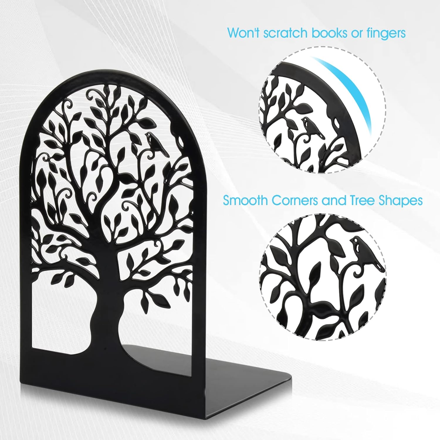 Metal Bookends / Book Ends / Black