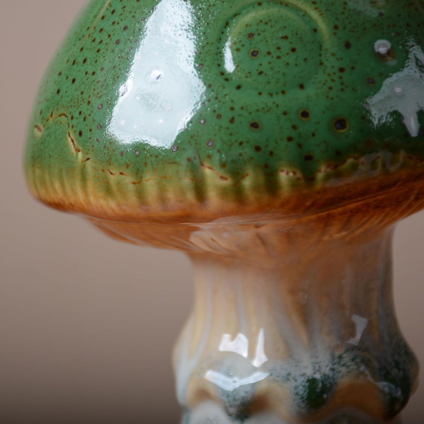 Mushroom Statue Decor Fairy Garden Sculpture Figurine Home Gift Art / 6.5 Inch