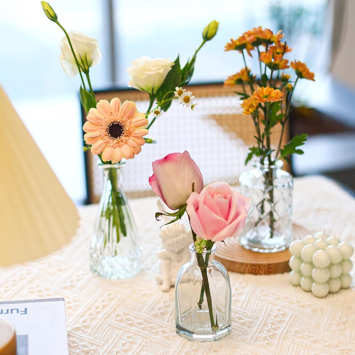 Mini Glass Vases for Flower / Clear / Set of 45