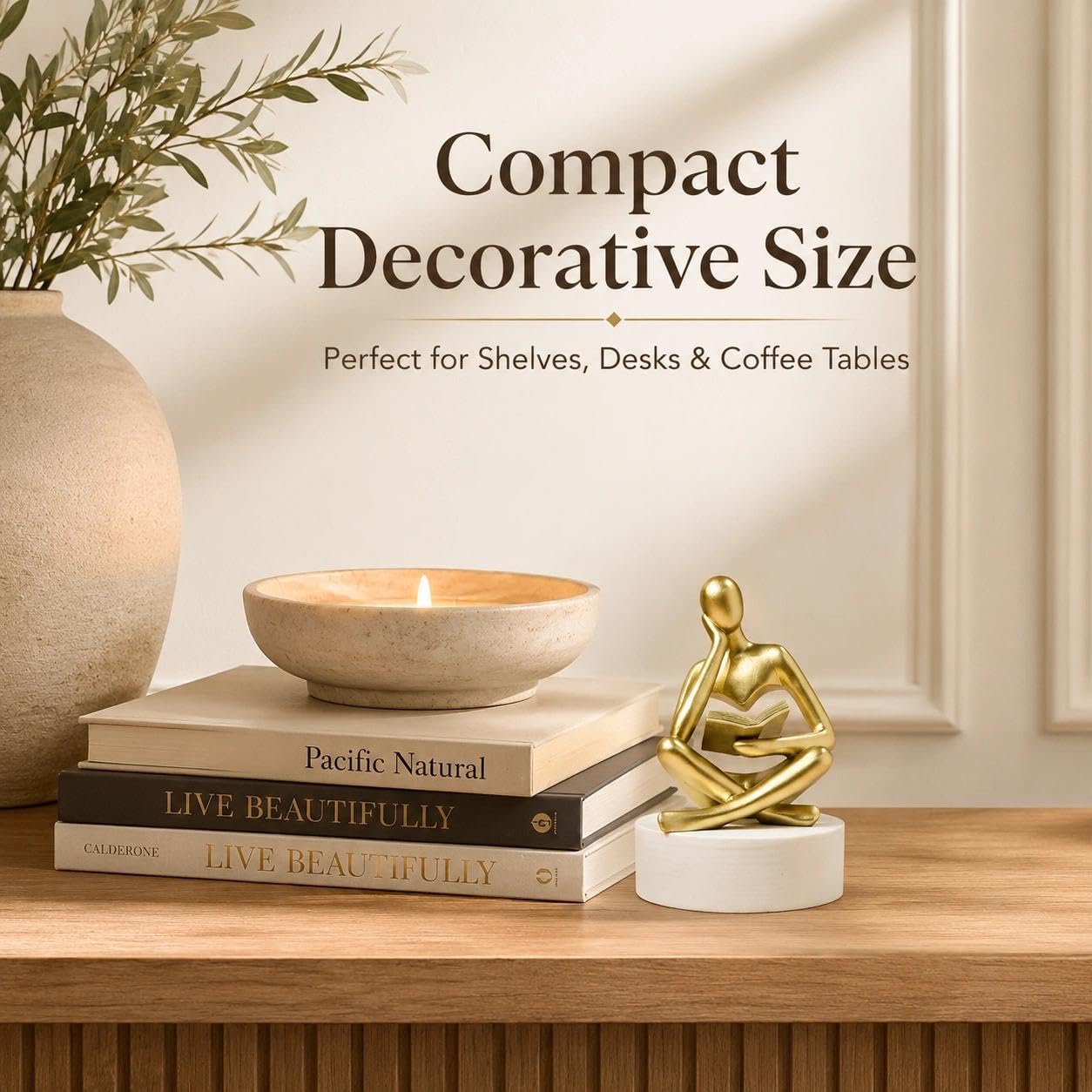 Abstract Reading Figurine Style A / Reader-gold-a