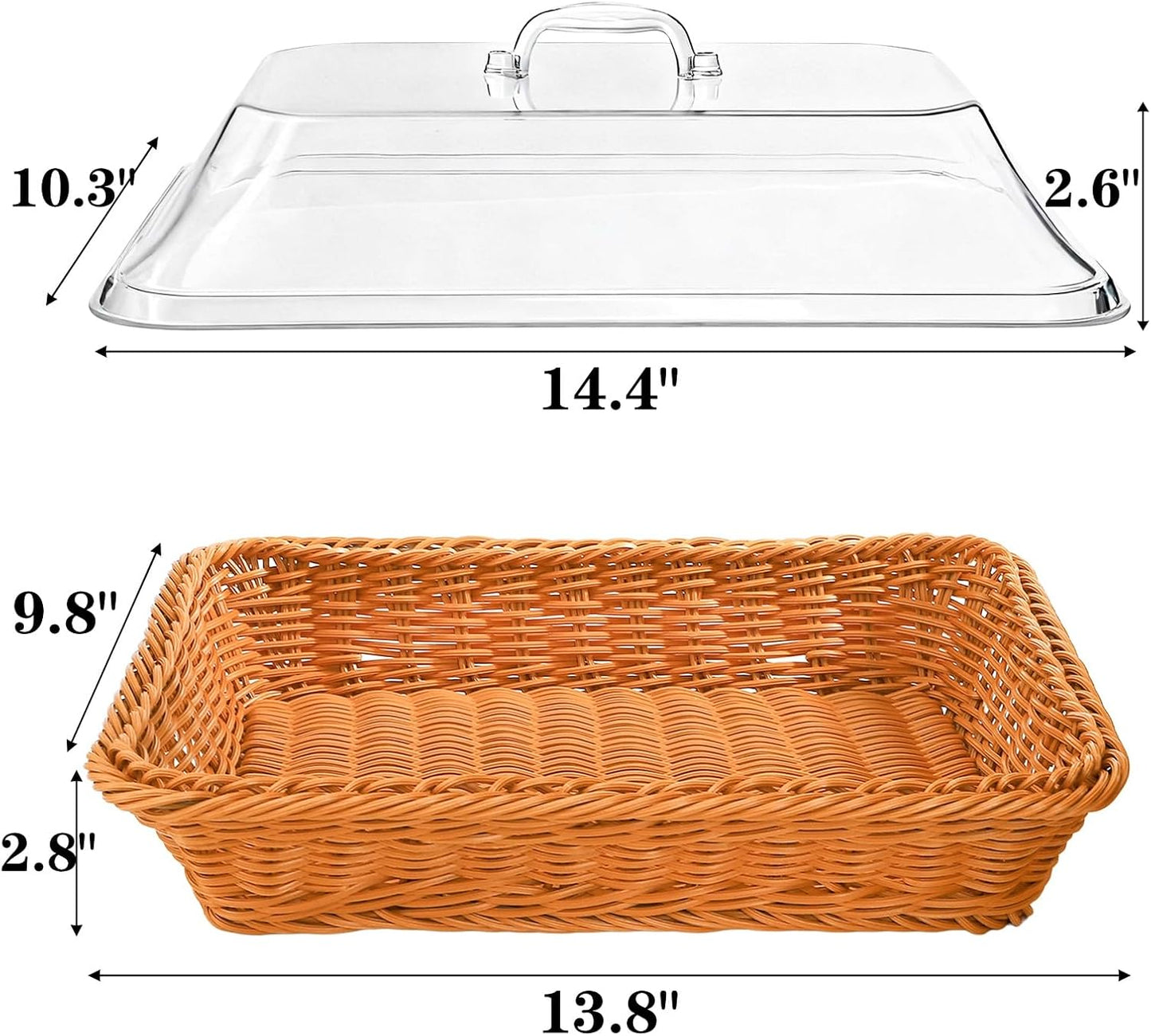 Poly-Wicker Fruit Basket / Set of 2