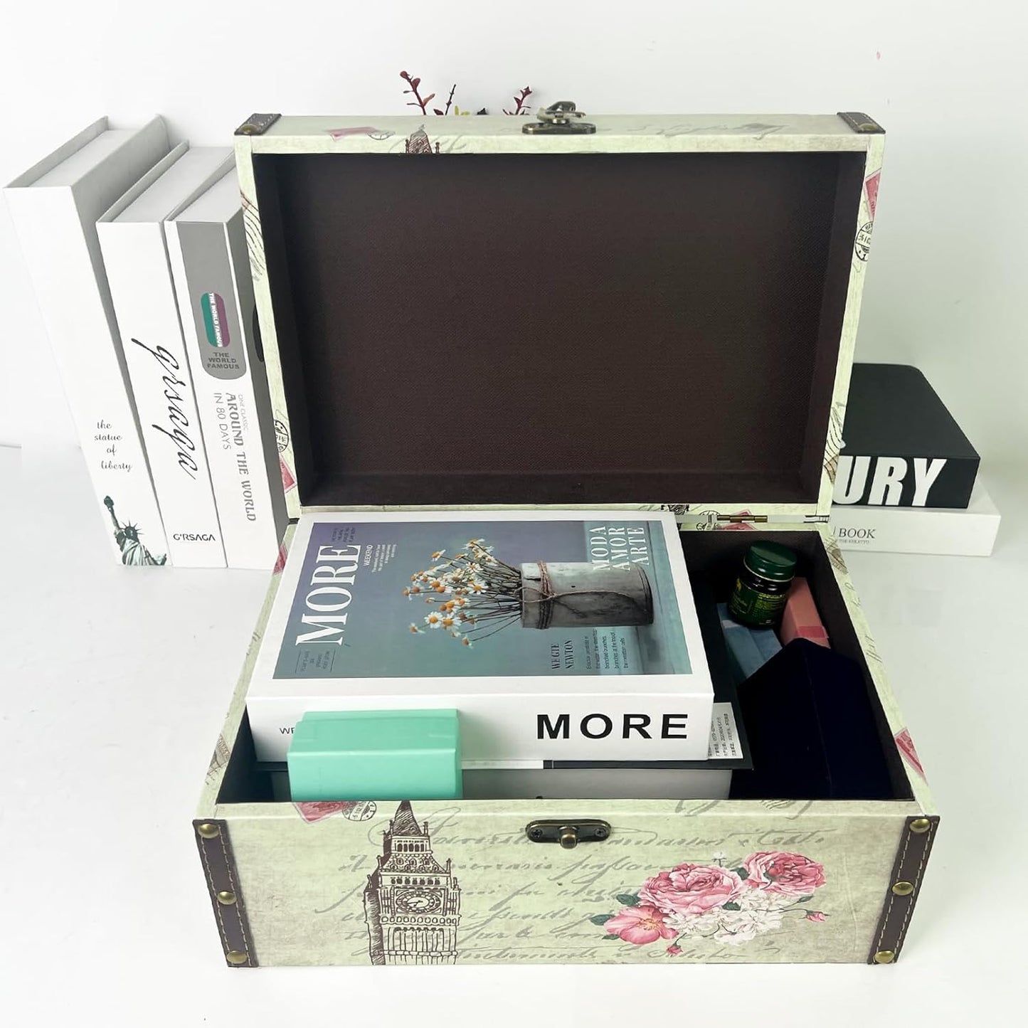 Small Wooden Decorative Storage Box / Tower