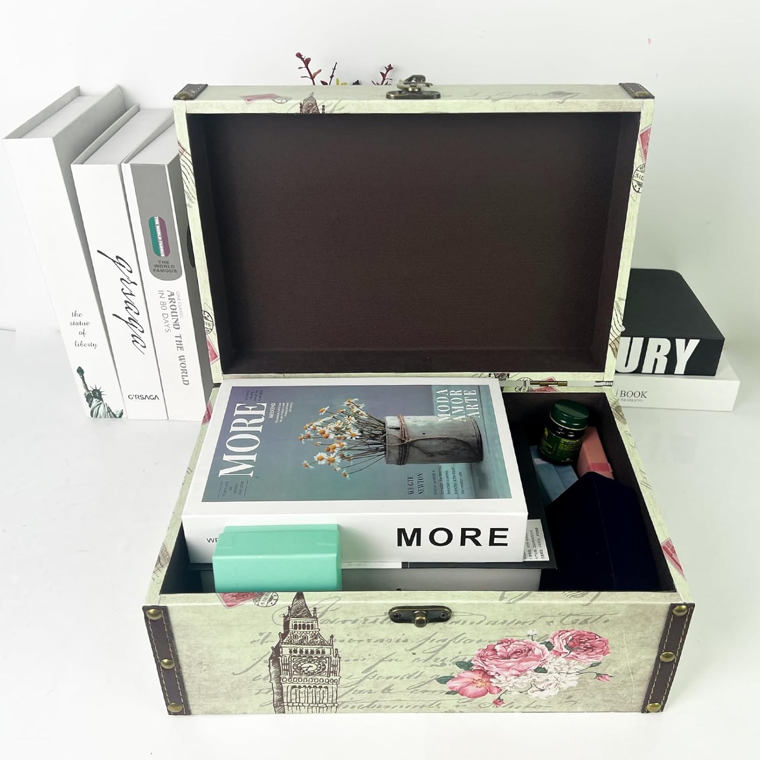 Small Wooden Decorative Storage Box / Tower
