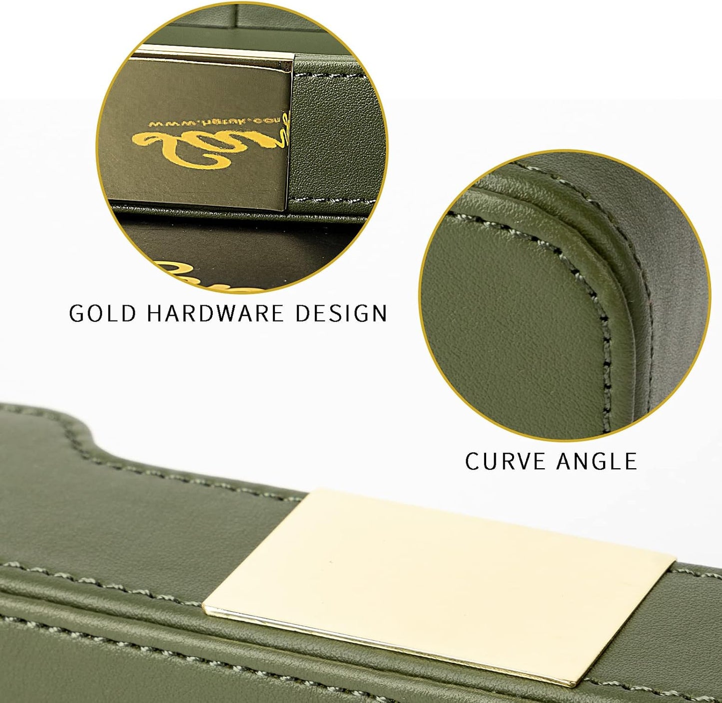 Leather Tray Organizer Valet Tray Key Tray for Entryway Table Desktop / 9 x 6.2 x 2.2 / Khaki Green