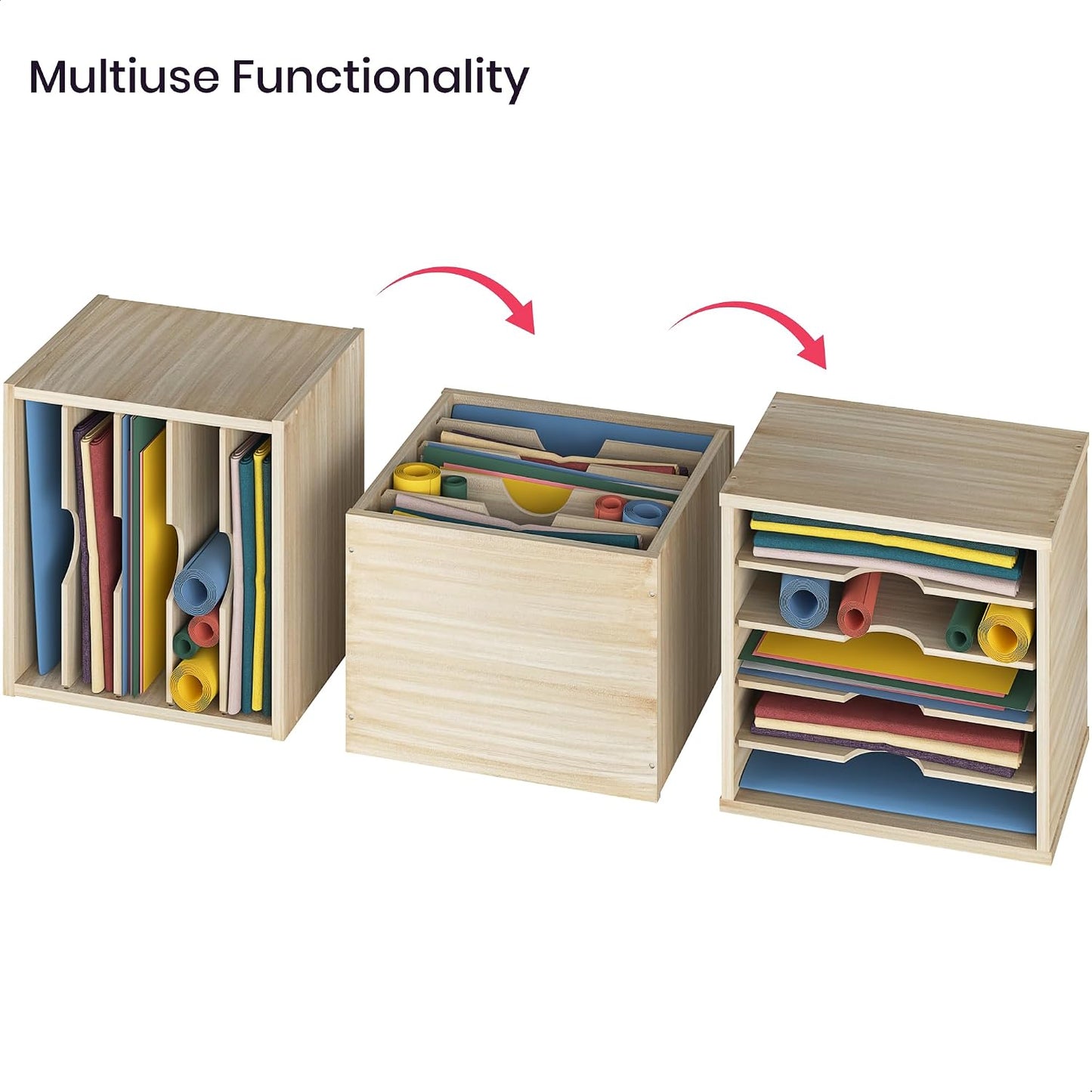 Ballucci 5-Tier File Organizer for Desk, Mail Sorter, Office Desk Organization, Paper Storage Organizers, Folder holder