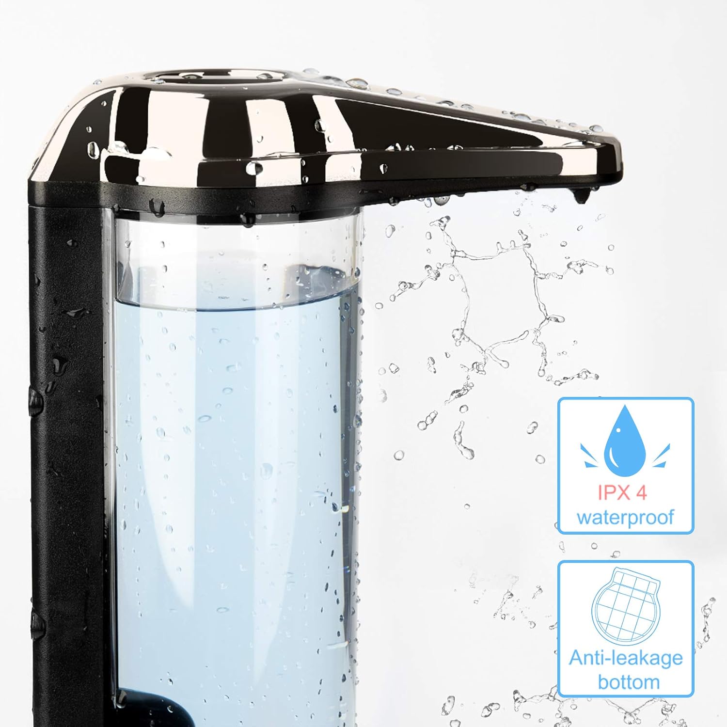 Secura 17oz Automatic Liquid Soap Dispenser, Touchless Battery Operated Hand Soap Dispenser with Adjustable Soap