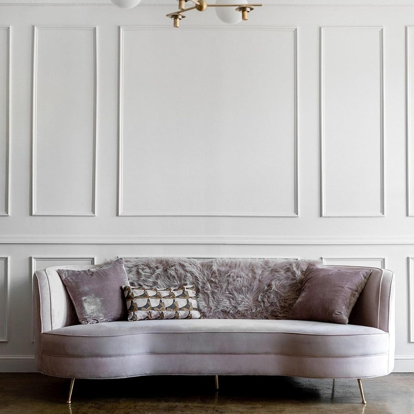 Peel and Stick Wall Molding / 9.8ft x 0.9in / Paintable White