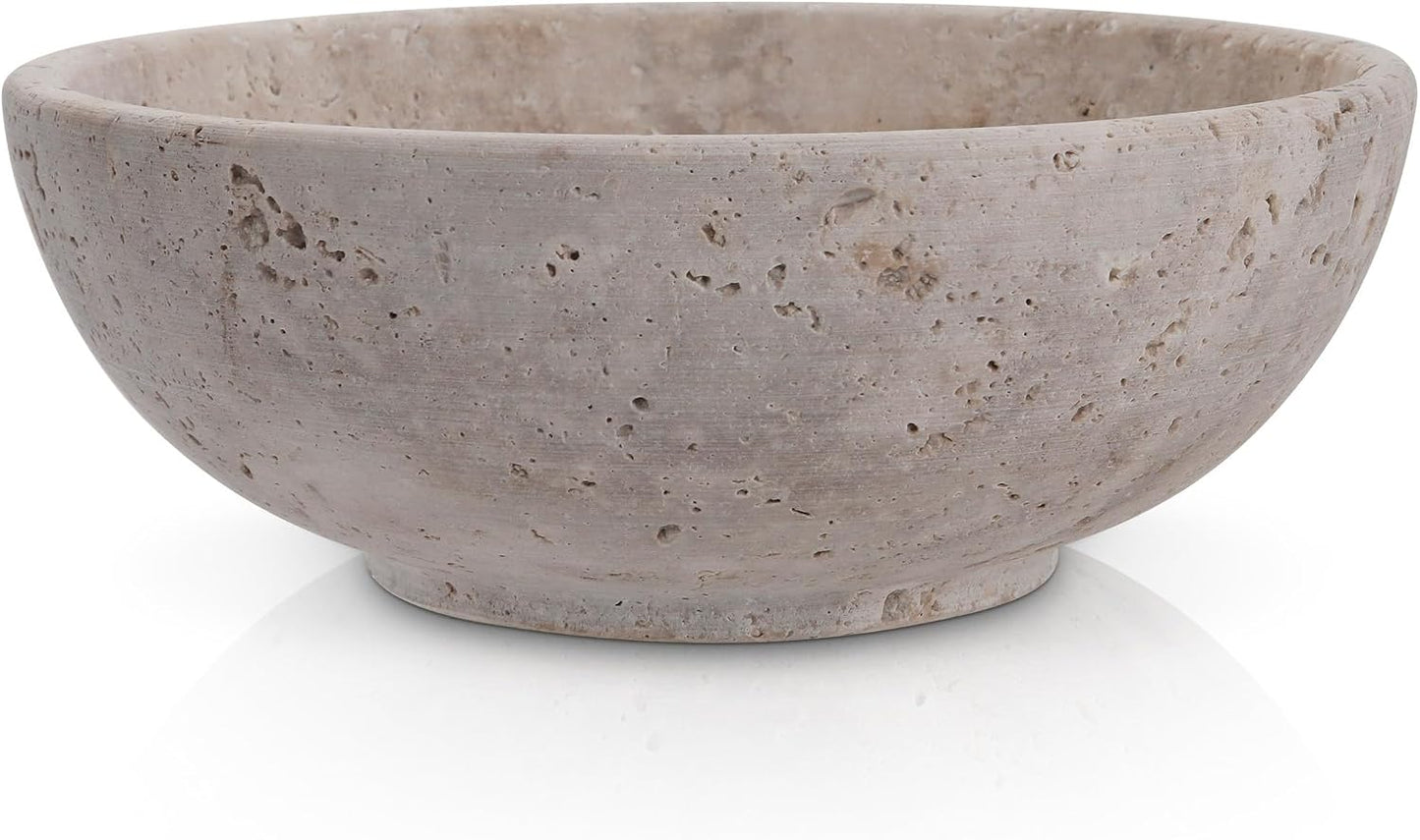 8" Decorative Bowl / Travertine