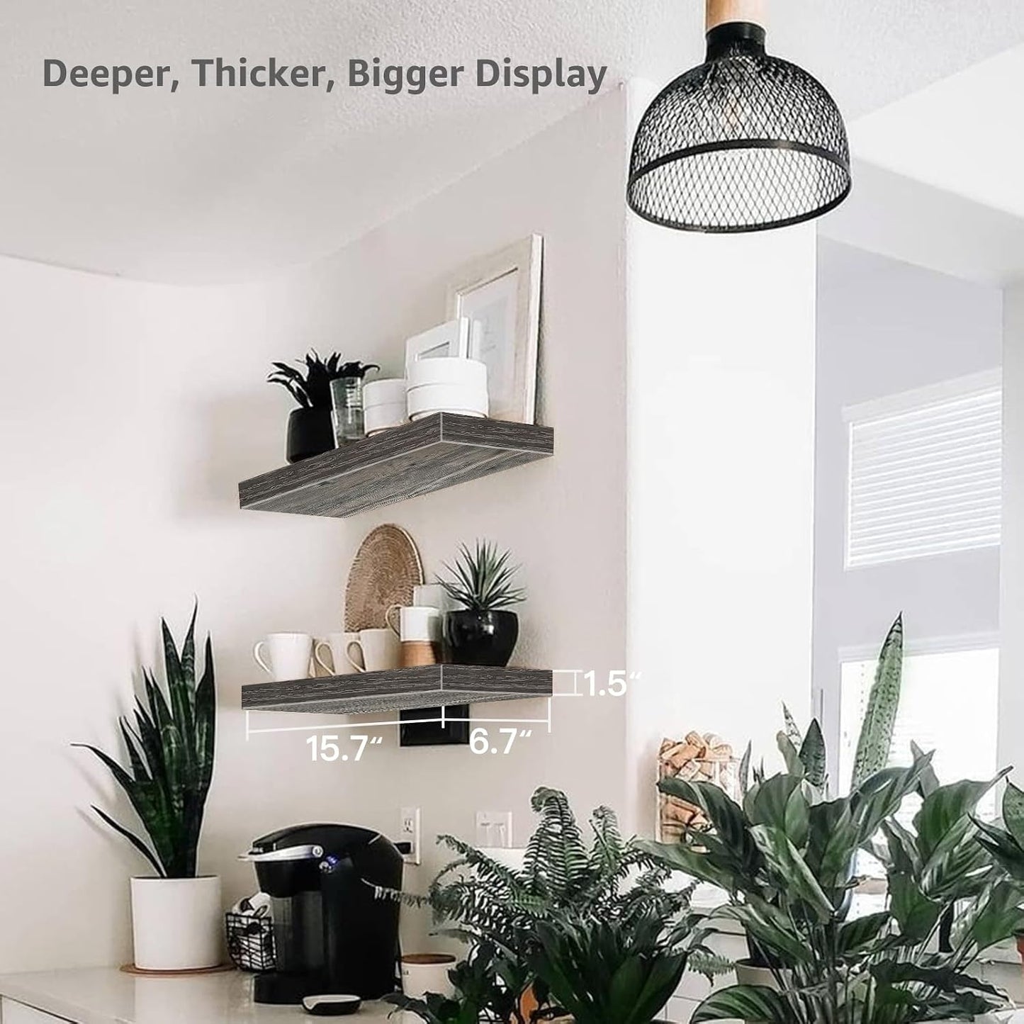 Bathroom Floating Shelves / 15.7 / Grey