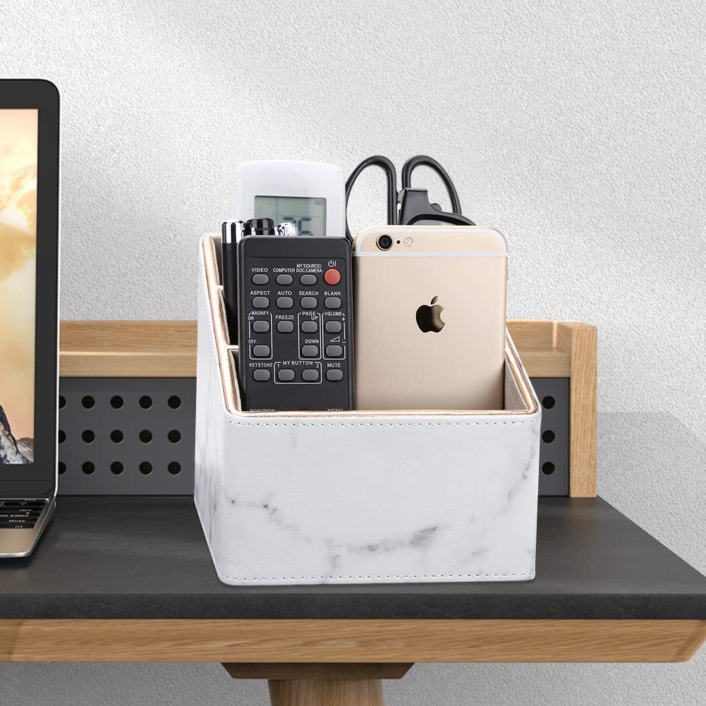 Remote Control Holder / White Marble