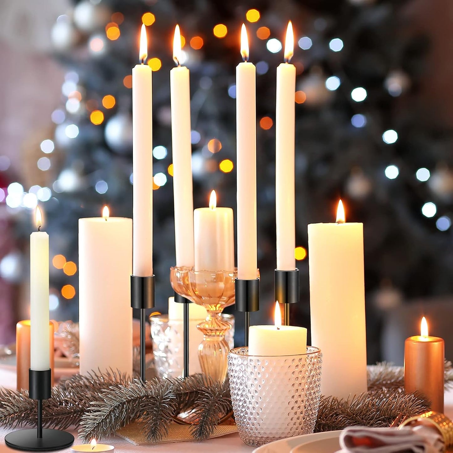 Sieral Candle Holders Bulk Taper Candlesticks Holders Set Modern Decorative Metal Candelabras for Wedding Anniversary