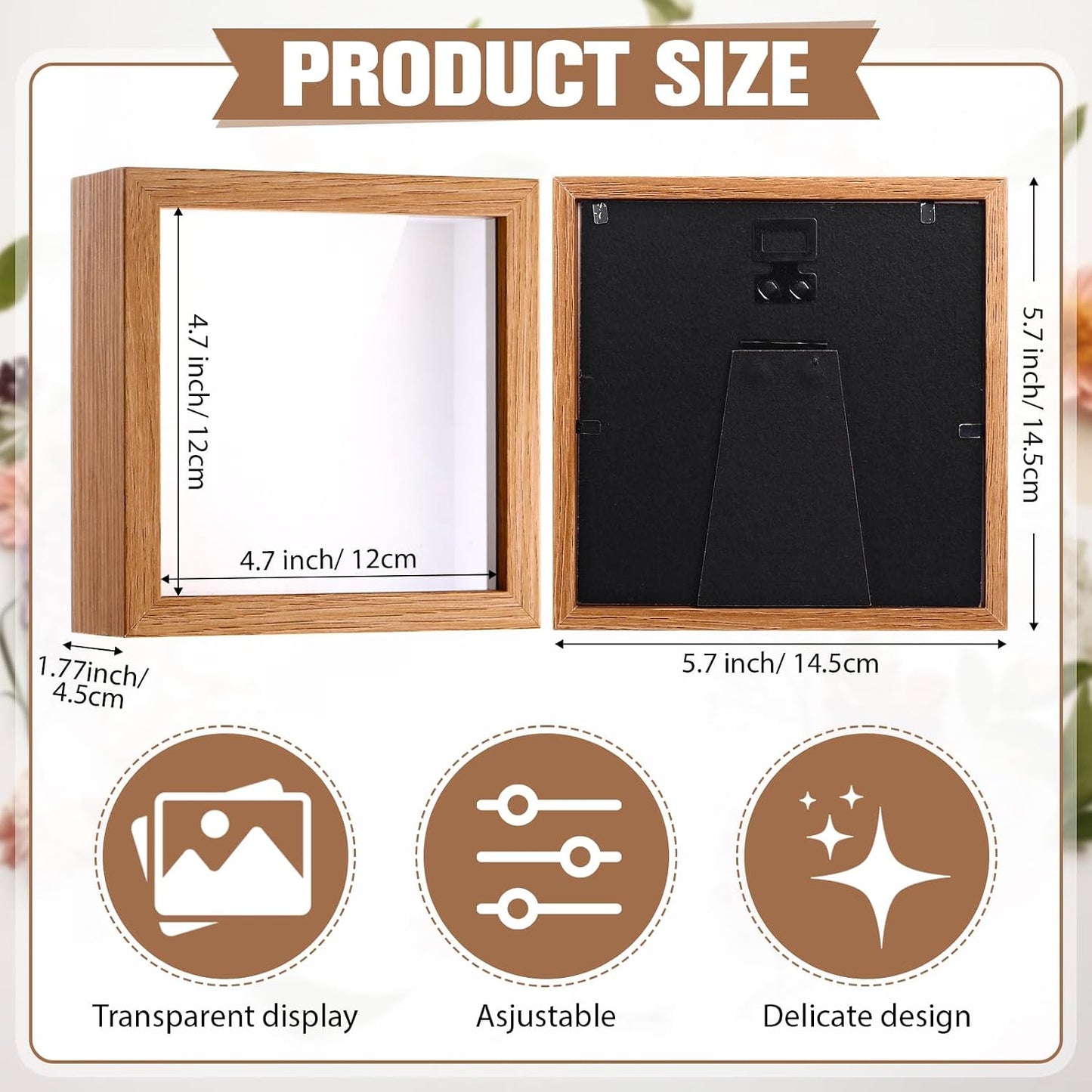 Ripeng 16 Pack Shadow Box Frame Display Case Picture Frame for Wedding Bouquet, Teacher Crafts, Photo, Ticket
