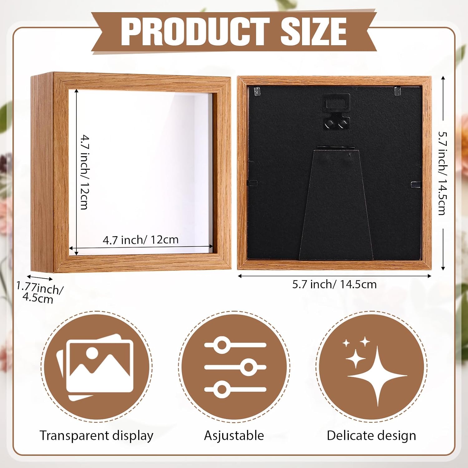 Ripeng 16 Pack Shadow Box Frame Display Case Picture Frame for Wedding Bouquet, Teacher Crafts, Photo, Ticket