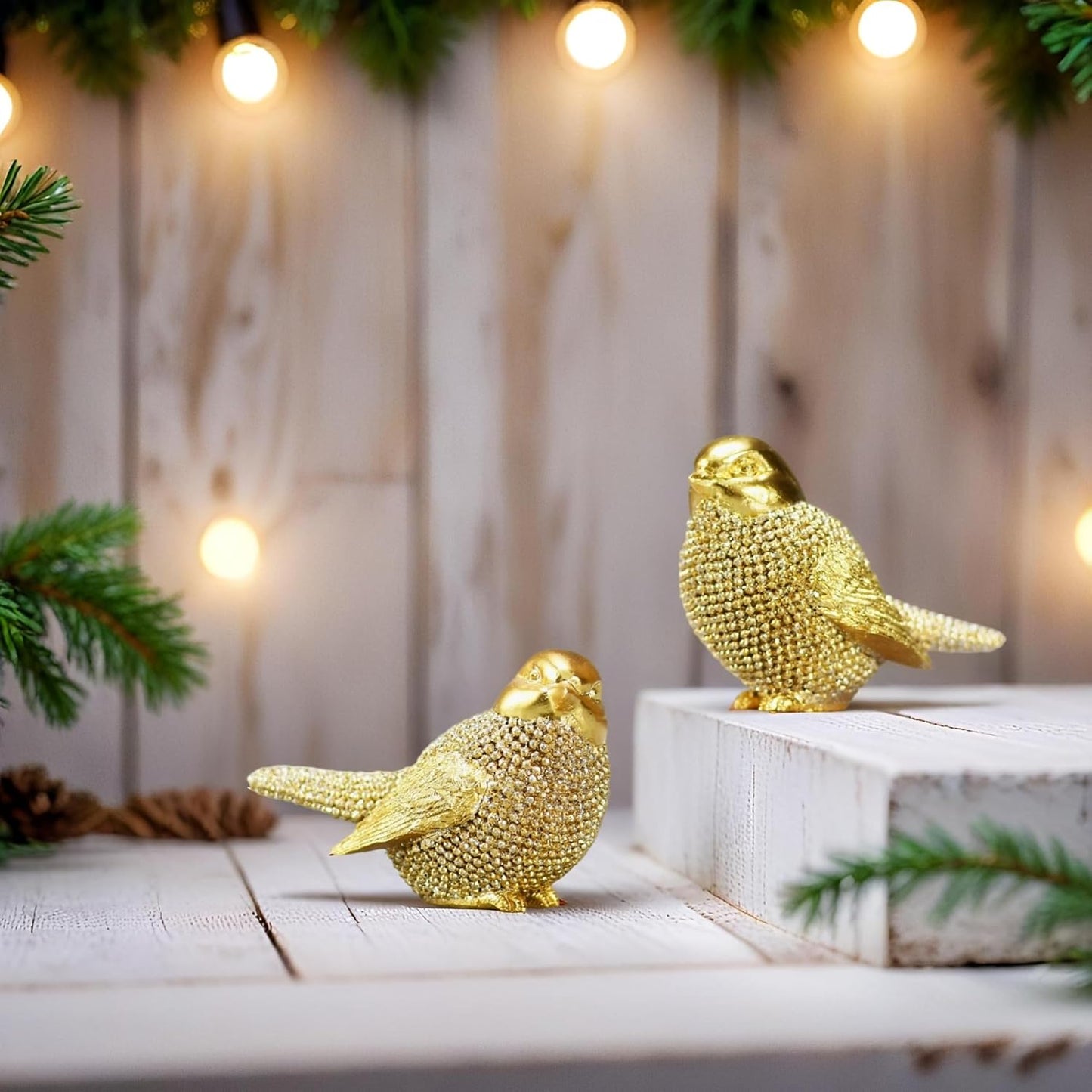 Pcs Small Birds Statues Home Decor Modern Style Decorative Ornaments / Gold / Set of 2