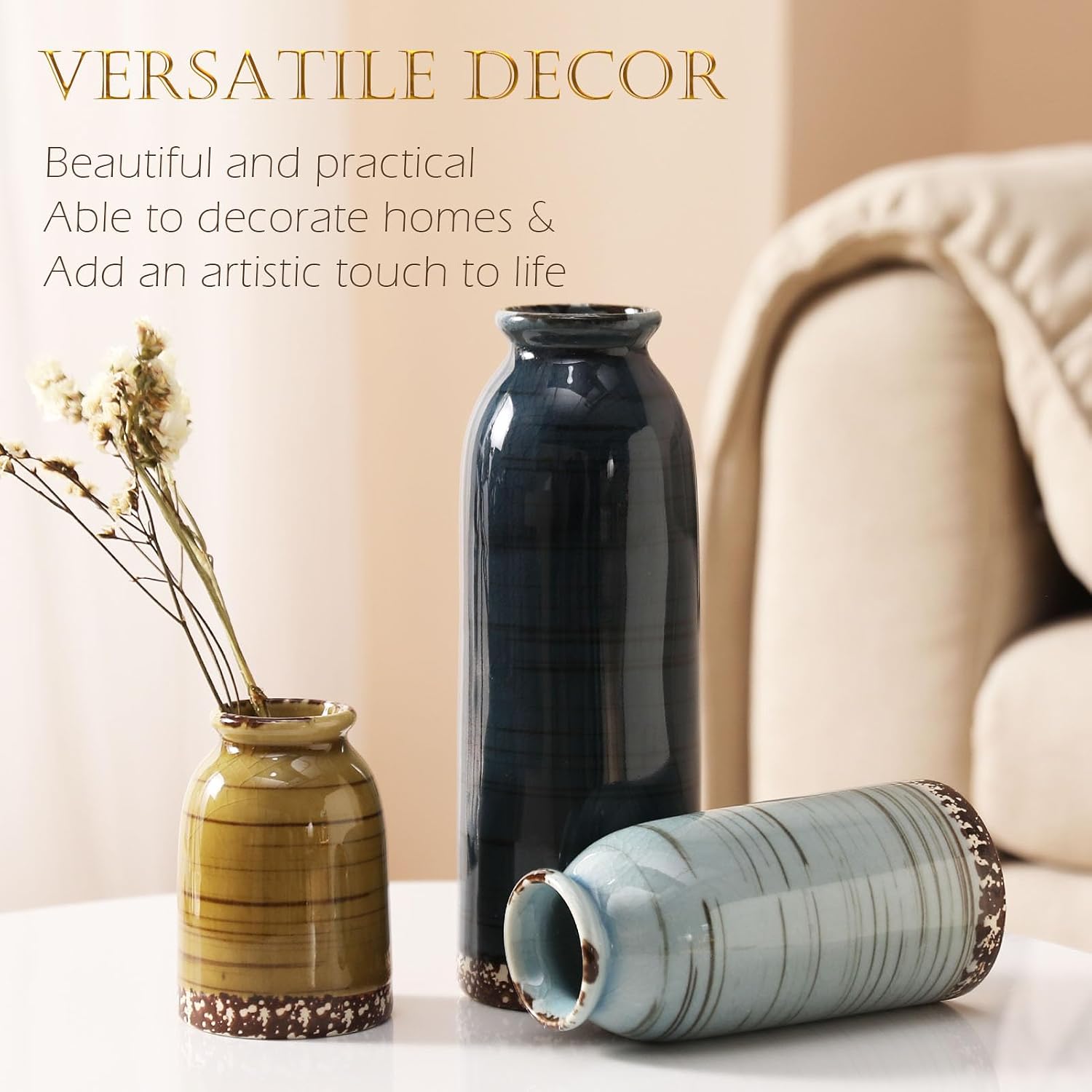 Ceramic Vase / Handcrafted Ceramic Vases / Set B / Set of 3