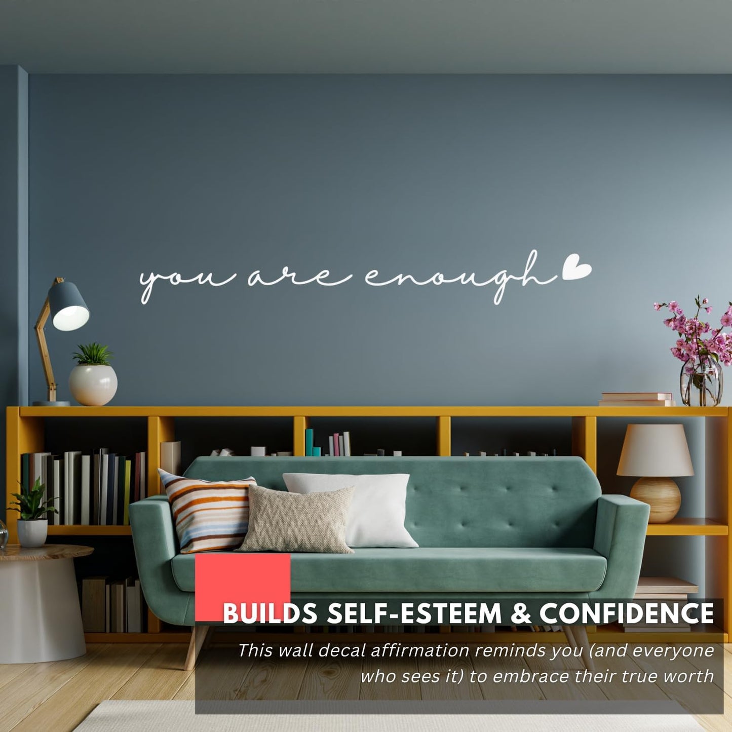 You are Enough Wall Decal / White / 36 x 5