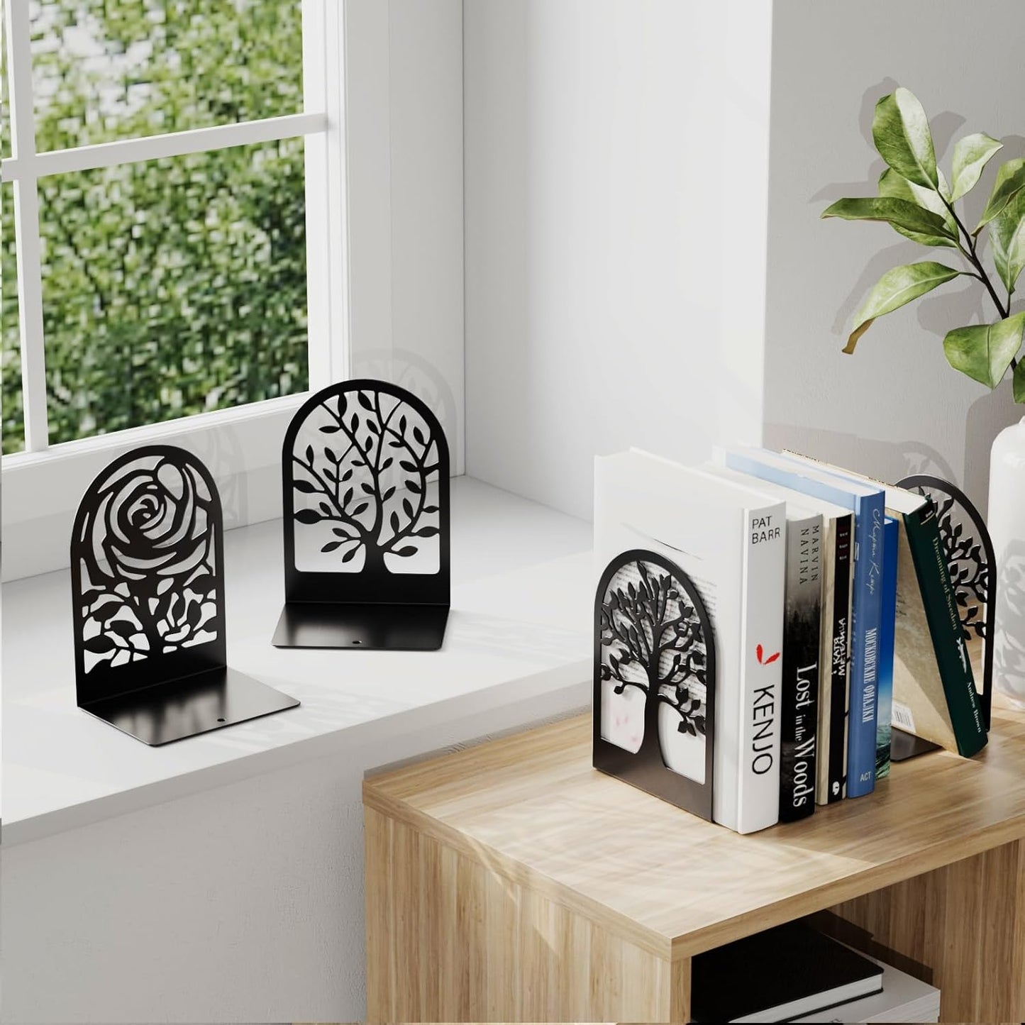 Heavy Duty Bookends / Combination 3 Pairs / 6.89 x 4.89 x 3.54