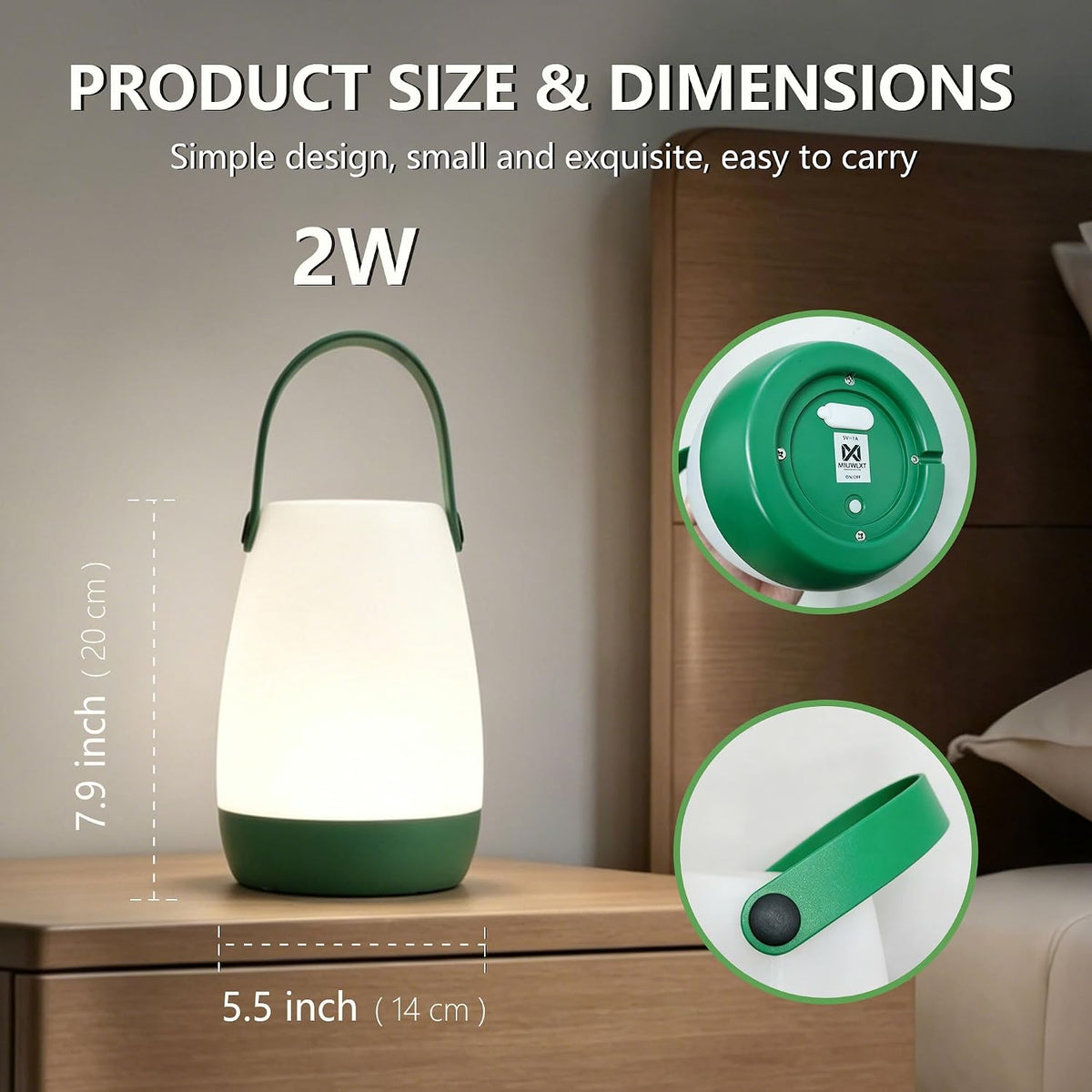 2-Pack Rechargeable Outdoor Table lamp with Handle,RGB and Remote | IP44 Waterproof,PC Material, Portable outdoor table