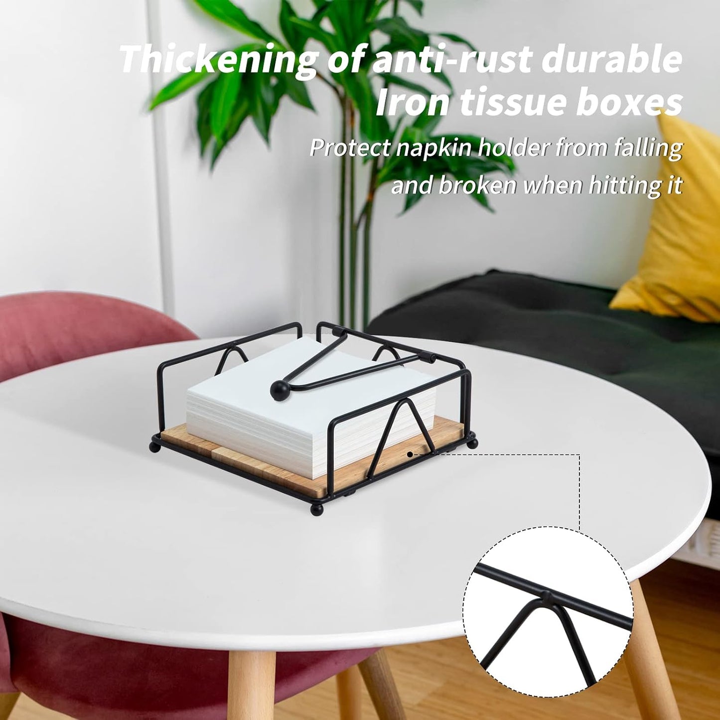 Square Napkin Holder / Black