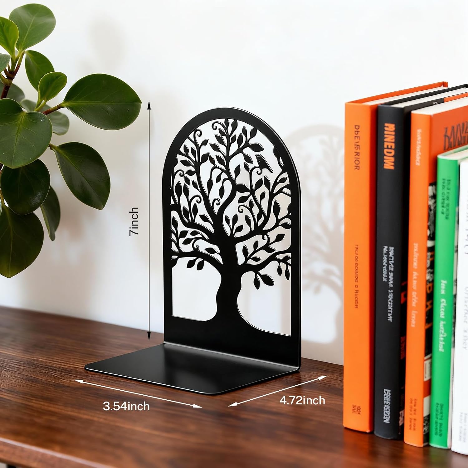 7 Pair Metal Book Ends for Heavy Books / Black