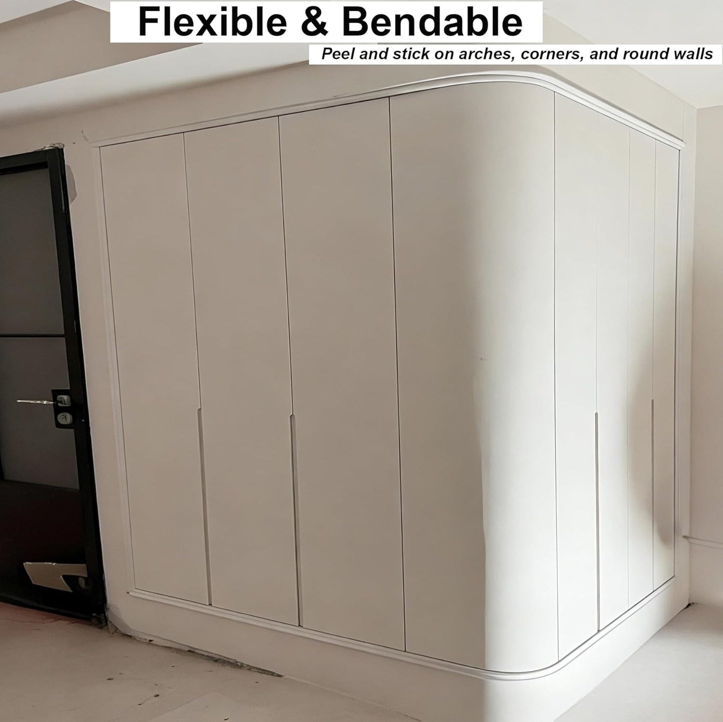Peel and Stick Wall Molding Trim / White / 20ftx0.9