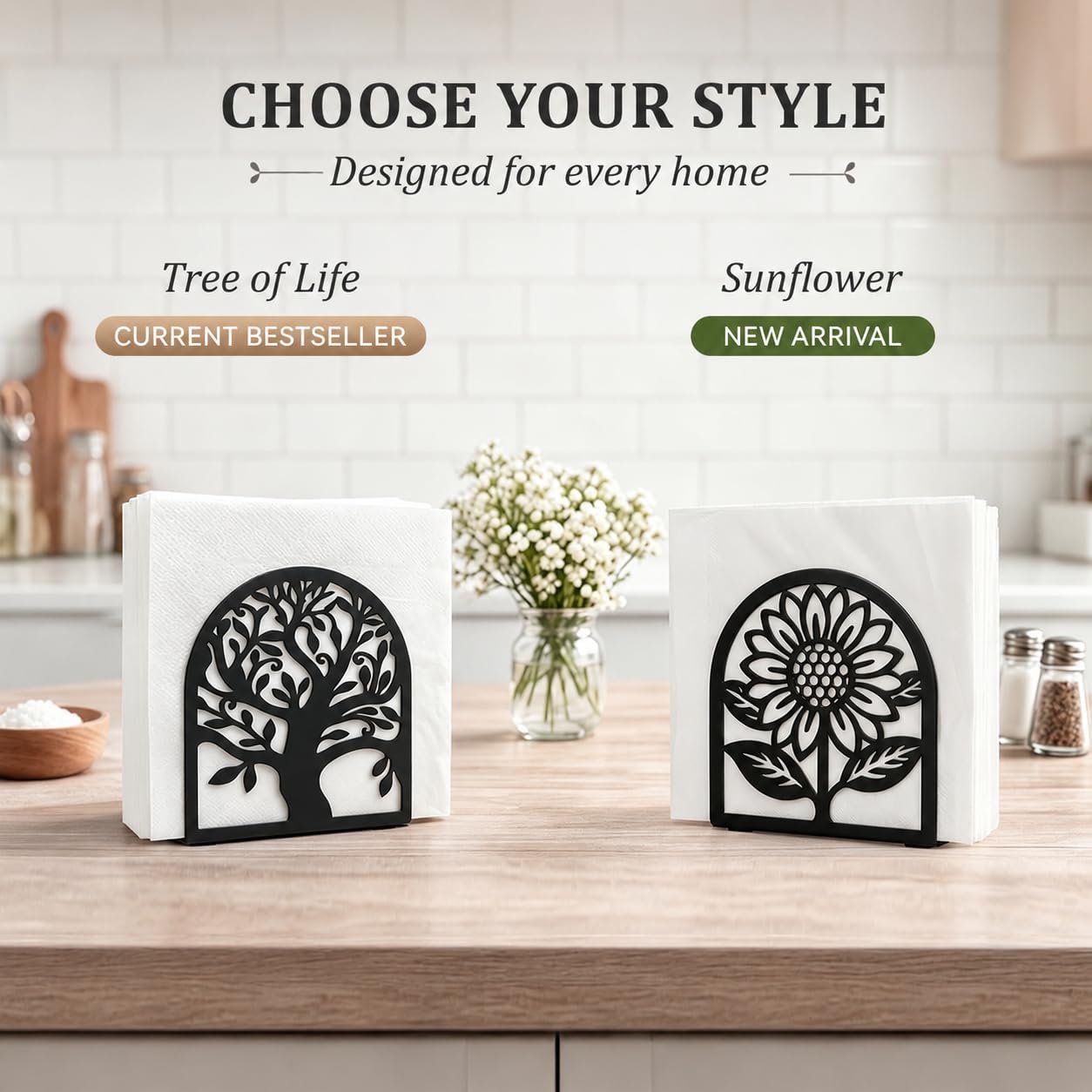 Decorative Metal Napkin Holders