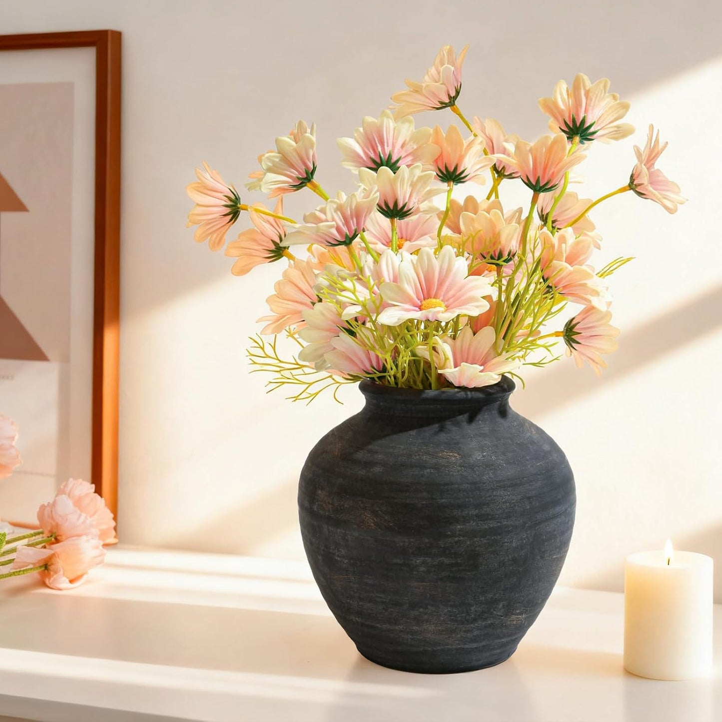 Ceramic Flower Vase Home Decor / 6.2"-bronze / 6.2 Inch
