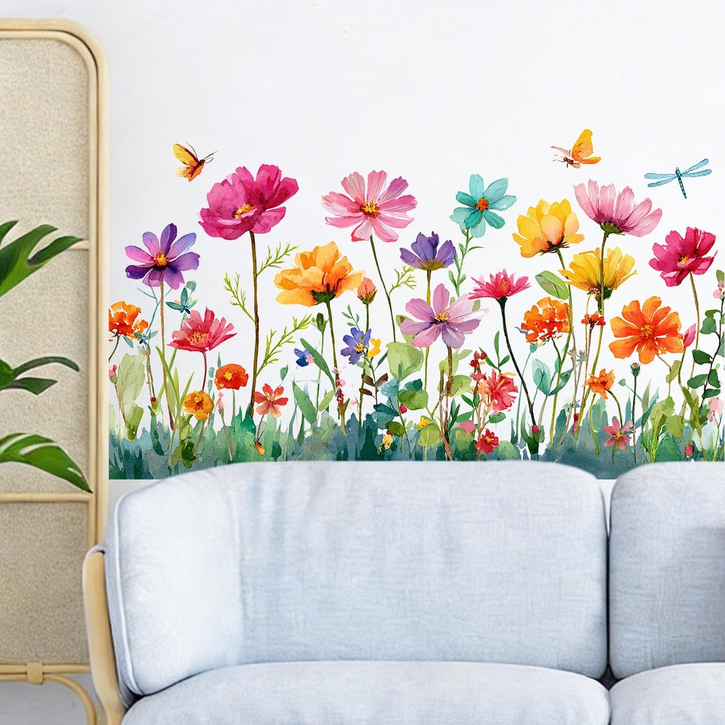 Floral Wall Decals Stickers / Set of 41