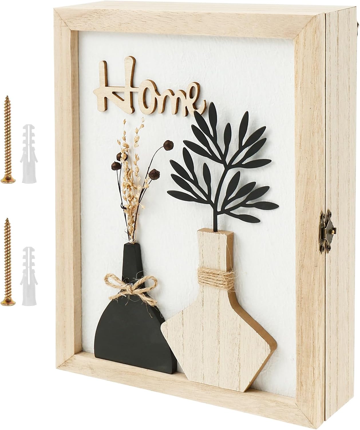 6 Hooks Rustic Access Card Hanger / Beige A