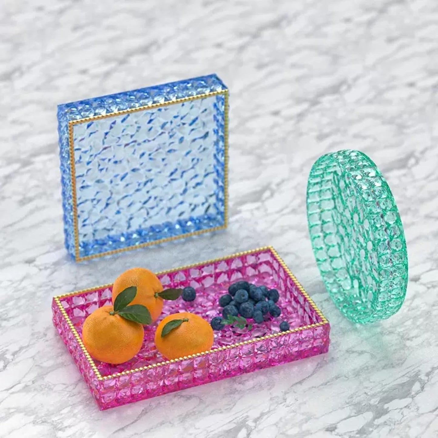 Diamond Silicone Resin Tray Mold / Set of 3