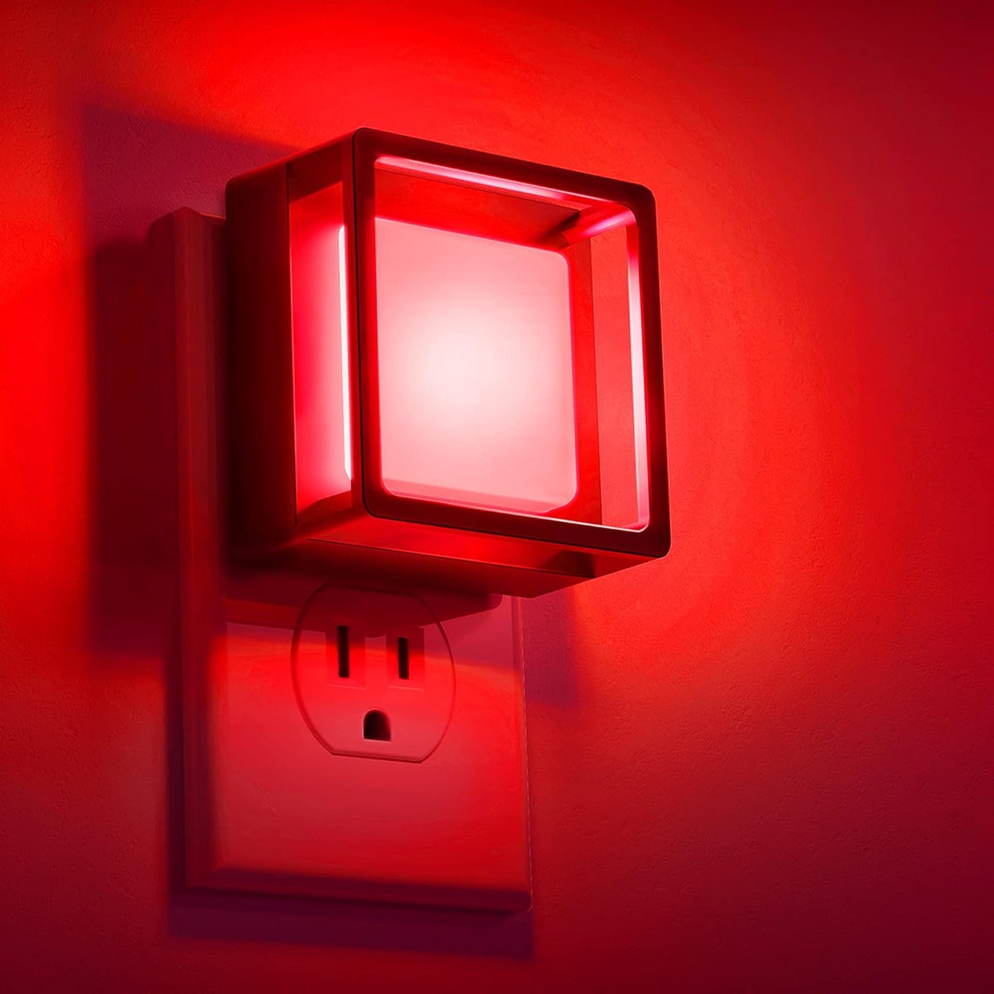 DORESshop Red Night Light [2 Pack],Night Lights Plug Into Wall,Light Sensor