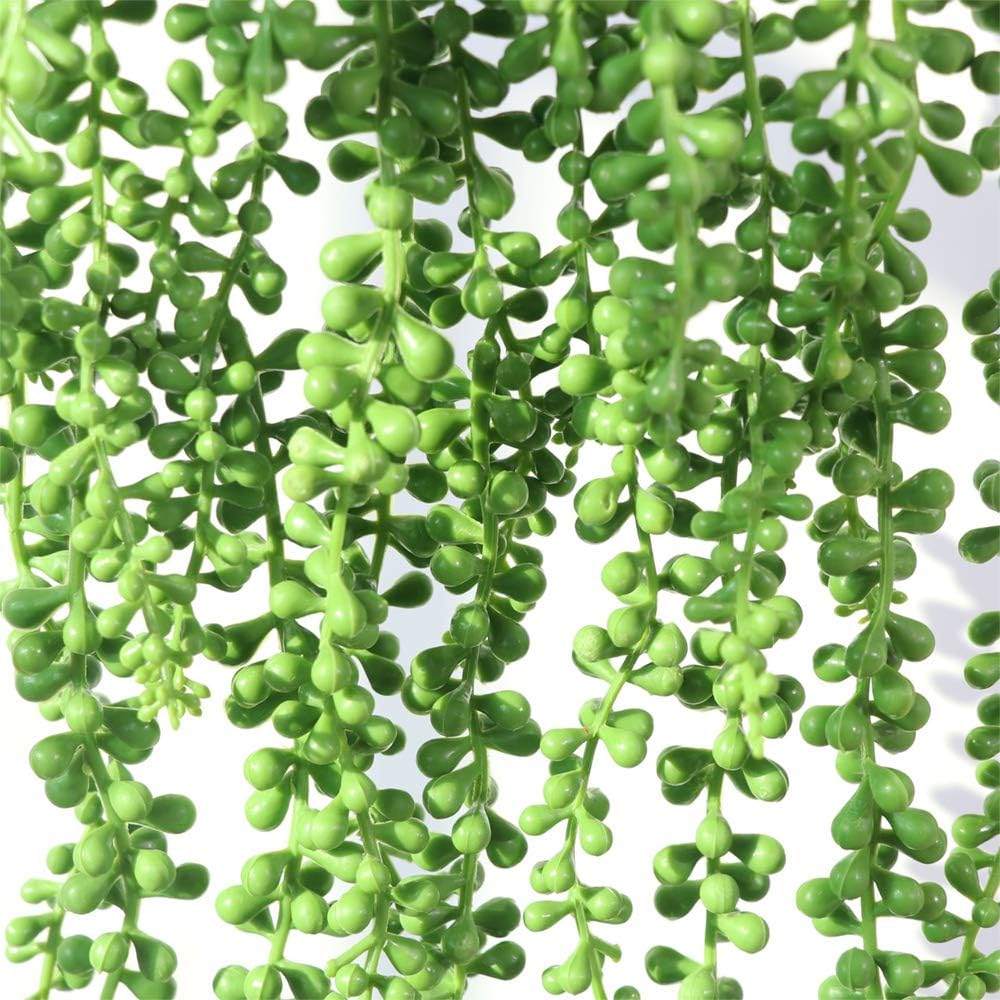 String of Pearls Plant Artificial Hanging Succulents Plants / Green / Set of 3