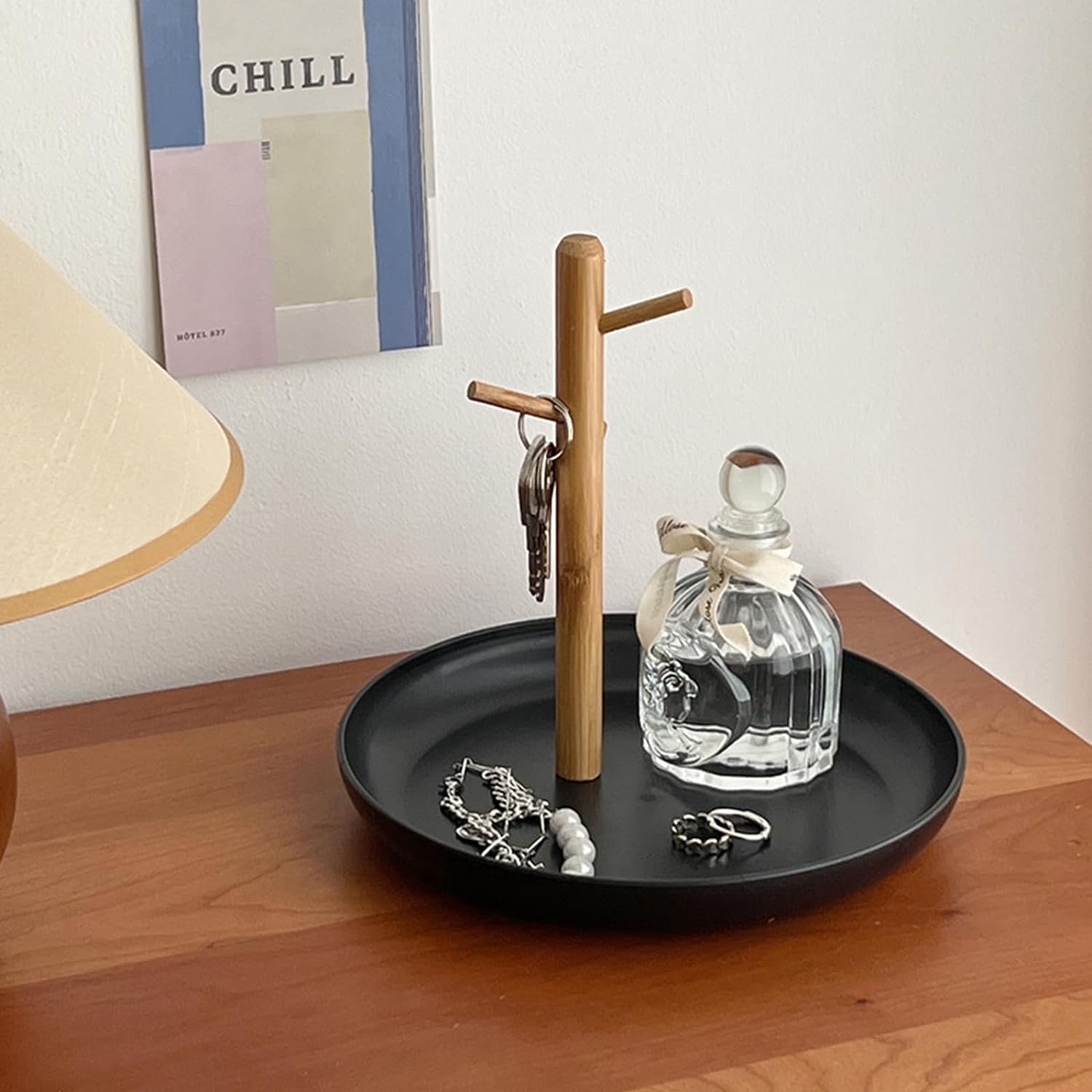 Wood 3-Tier Hanging Organizer / Black Round