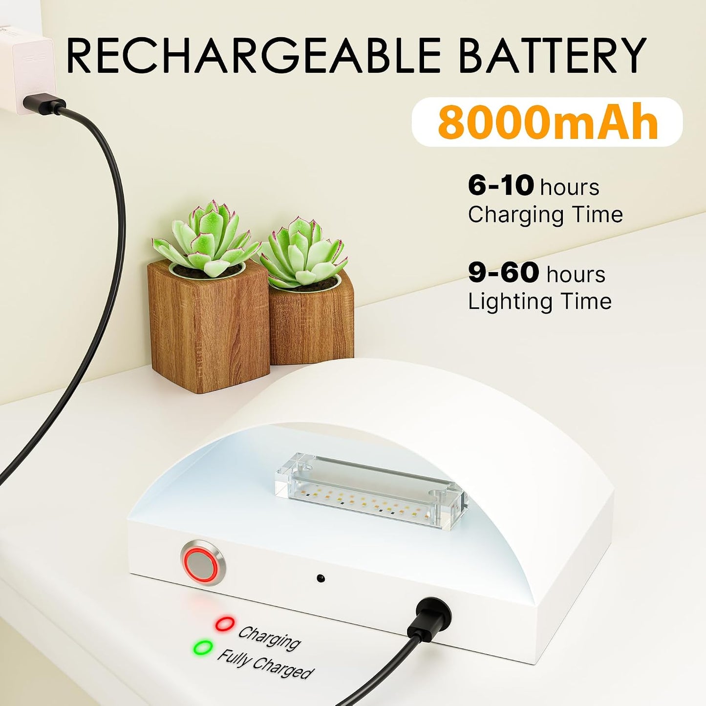 Battery Operated Wall Sconces Set of 2 Rechargeable Wireless White | 8000mAh Remote & Touch Control Wall Lamps 3 Color