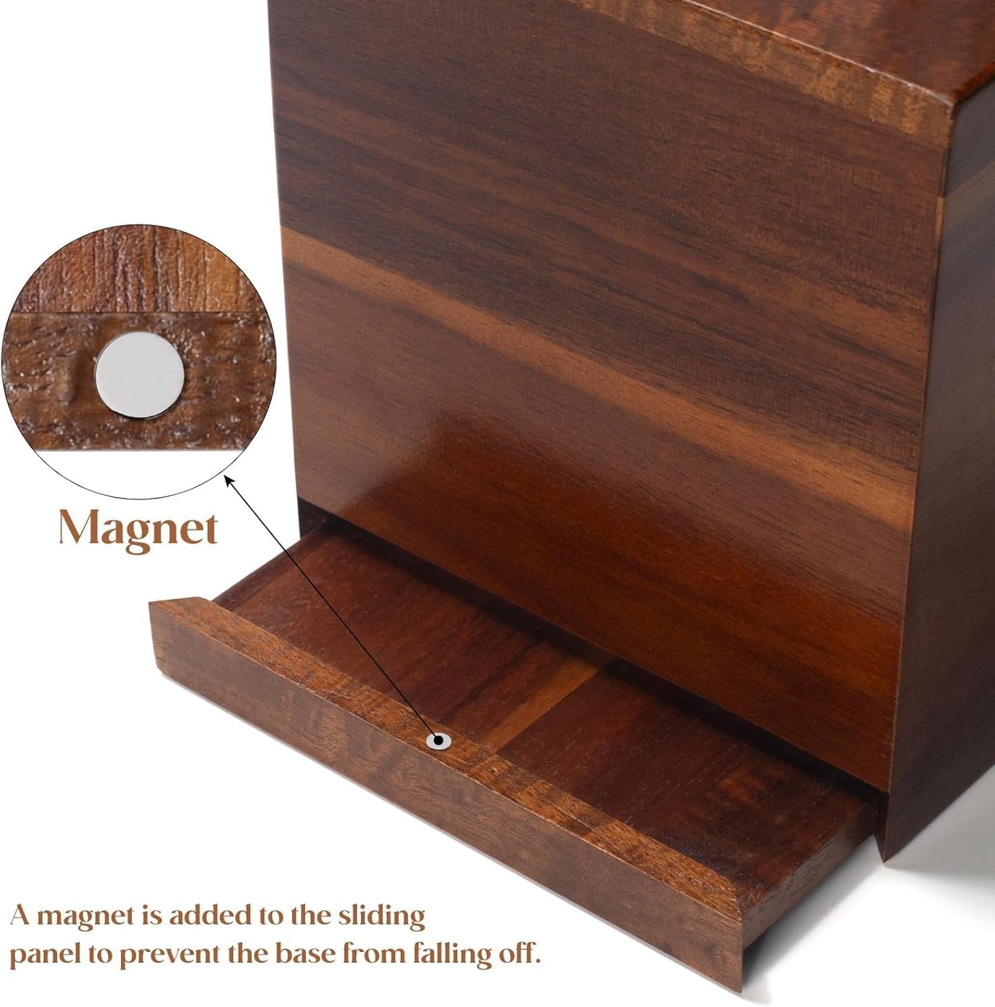 Acacia Wood Tissue Holder / Natural Acacia
