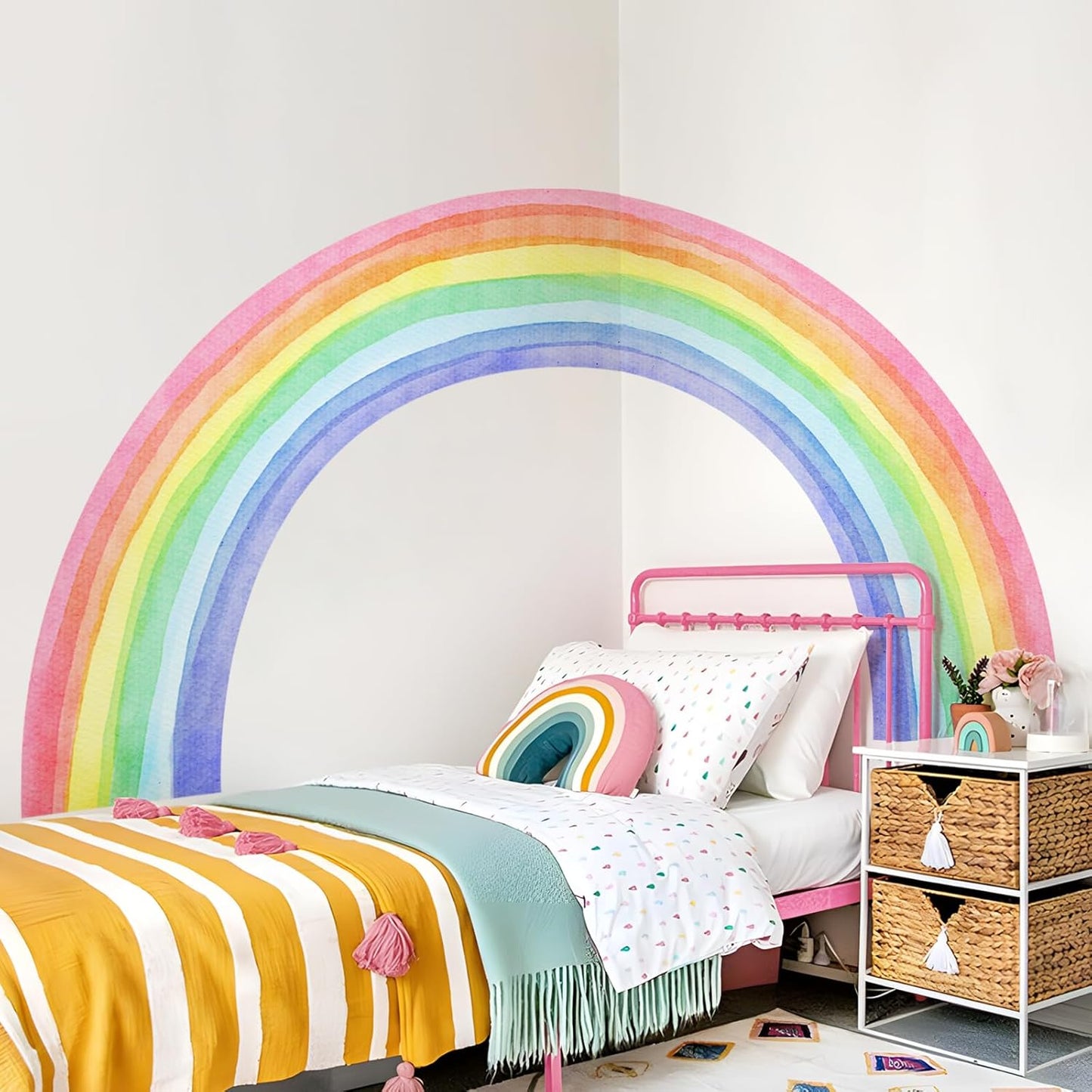 Large Rainbow Wall Stickers / Full Rainbow / 83 x 43