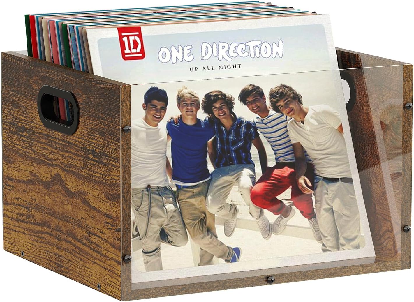 X-cosrack Acrylic Vinyl Record Storage Crate, Visible Record Holder Crate, Classic Cube Album Storage Box, Record Shelf