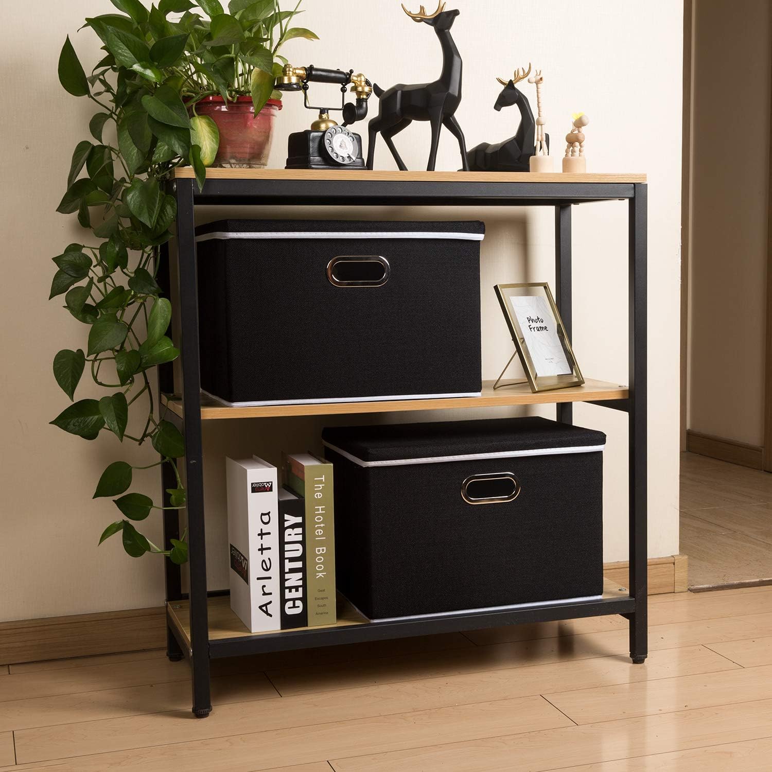 Large Foldable Storage Boxes / Black / L / Set of 3