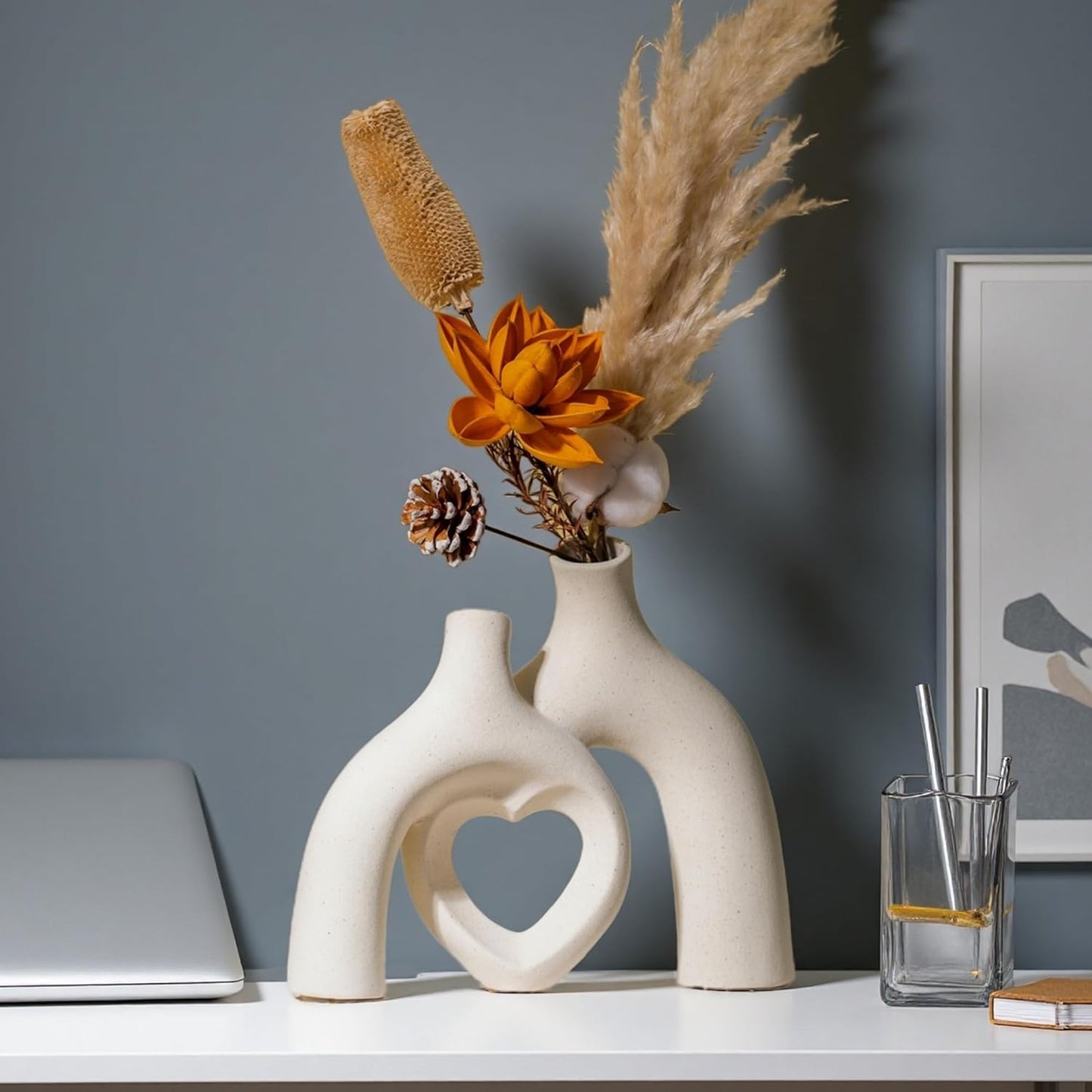 Modern Ceramic Vase / Milky White