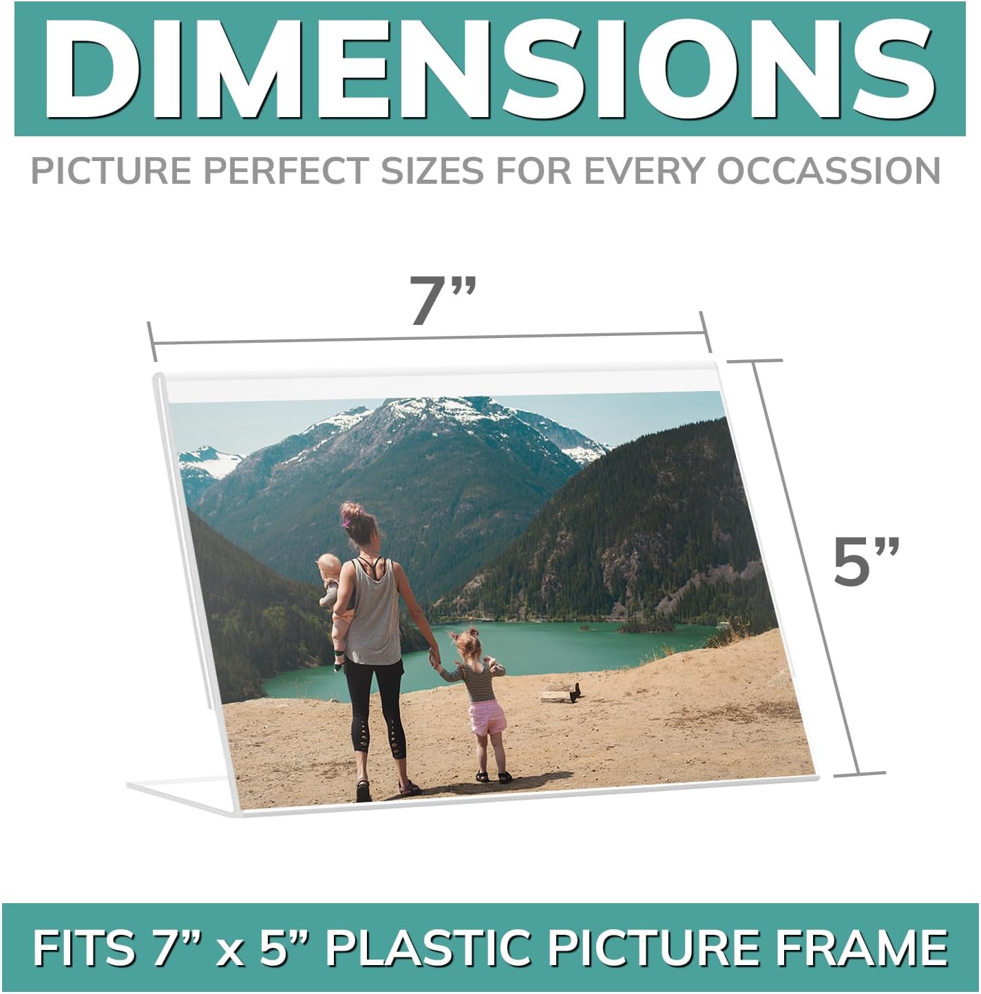 Acrylic Sign Holder / Clear / 7 x 5