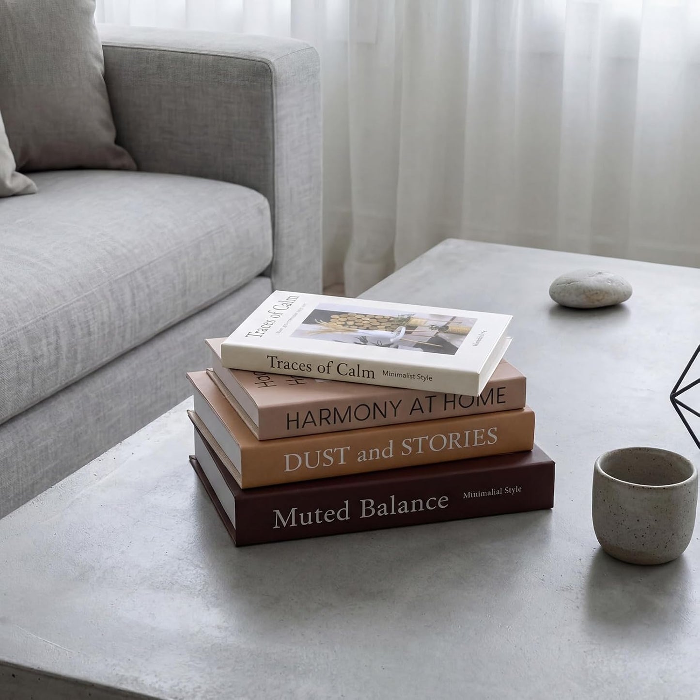 Decorative Books / Warm / Brown Series / Set of 8