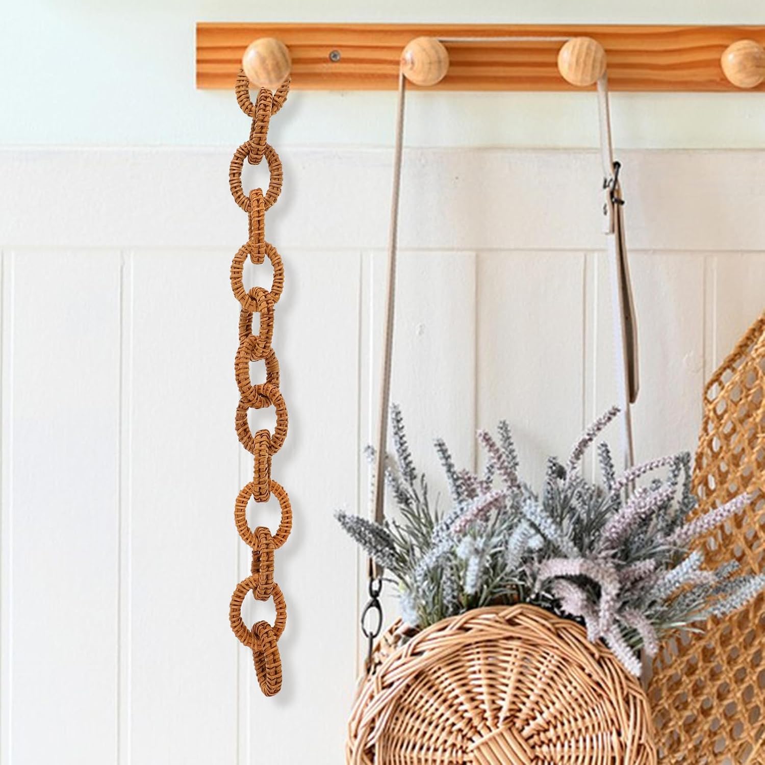 Rattan Garland / Boho Chain Link Decor