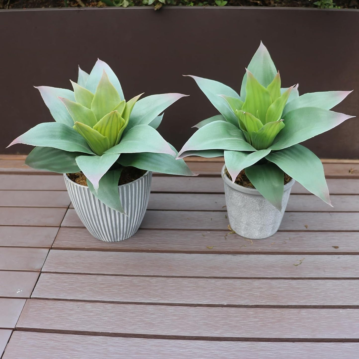 Large Agave Plants Artificial Succulents Fake Succulents Unpotted for Family Office Decor / Set of 2