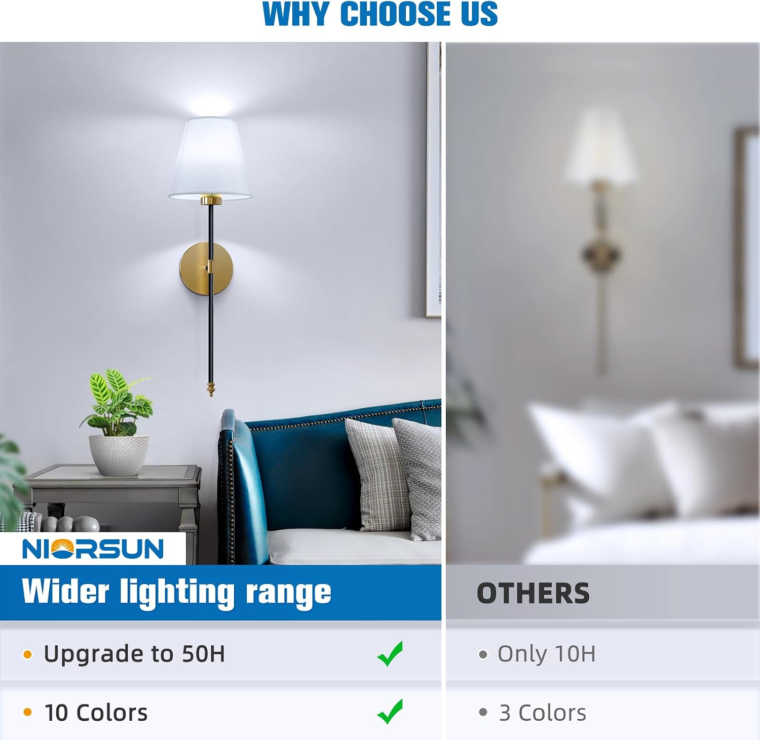Battery Operated Wall Sconce Set of 2,Black-Gold Rechargeable Wall Lights with 10400mAh Dimmable Bulbs and Remote,10