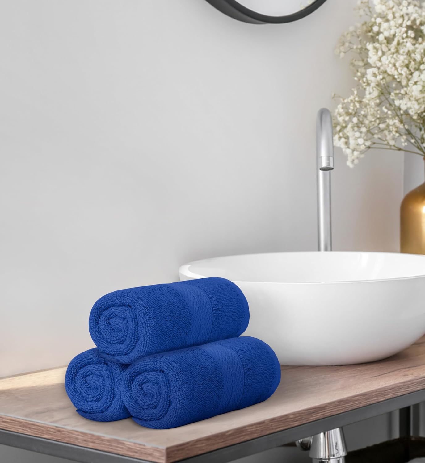 Avalon Towels Luxury Hand Towels Size 16x28 Inches Pack of 6 - Premium Cotton, Soft and Highly Absorbent Hand Towels