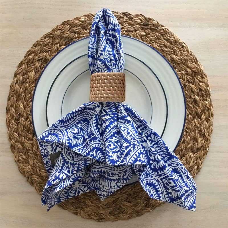 Farmhouse Chic Mother's Day Napkins Holder / Natural / Set of 4