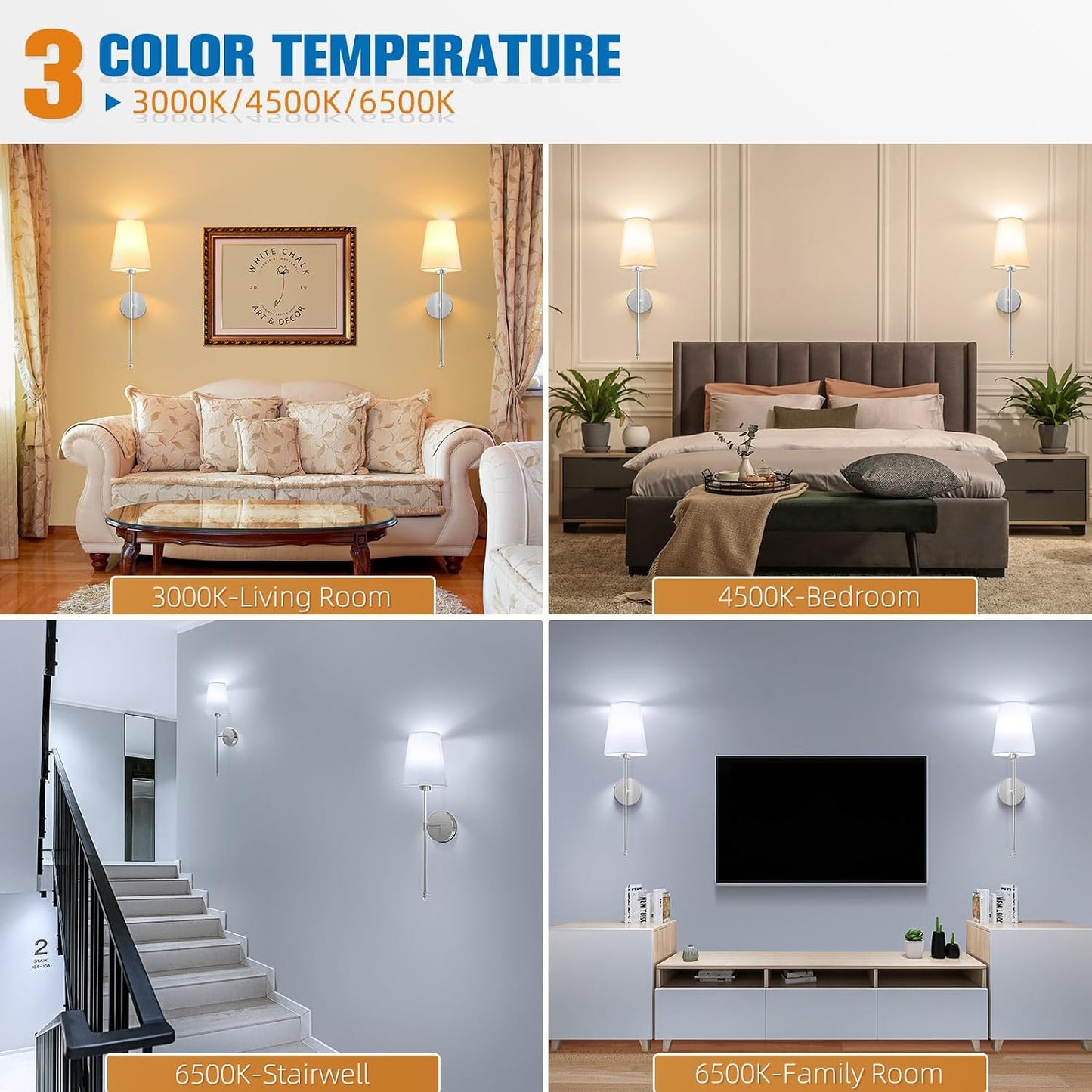 25.4 inch Brushed Nickel Battery Operated Wall Sconce Set of 2,Rechargeable Wall Lights with Dimmable Detachable Bulbs