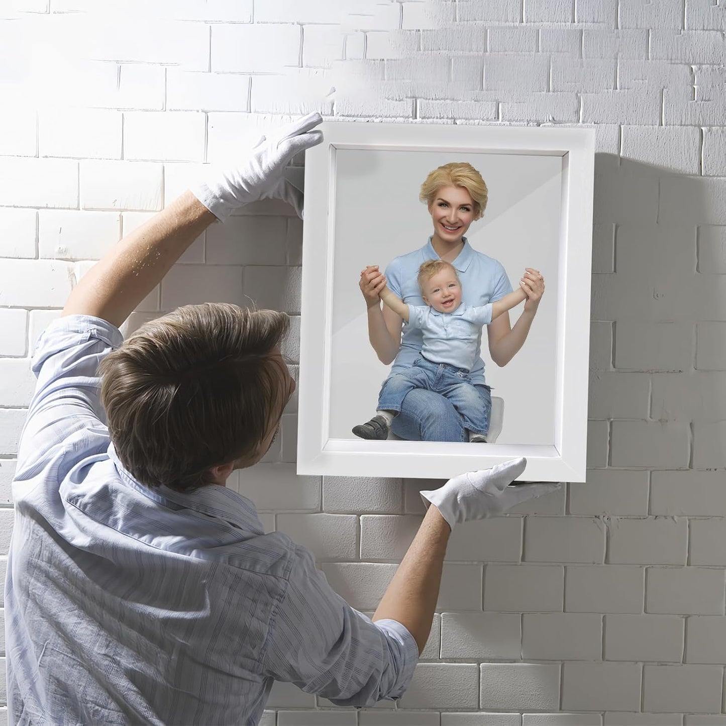 Shadow Box Frame 8x10 - 3 Pack Wood Deep Shadowbox with Glass | Shadow Boxes Display Cases Suitable for Photos, Dried