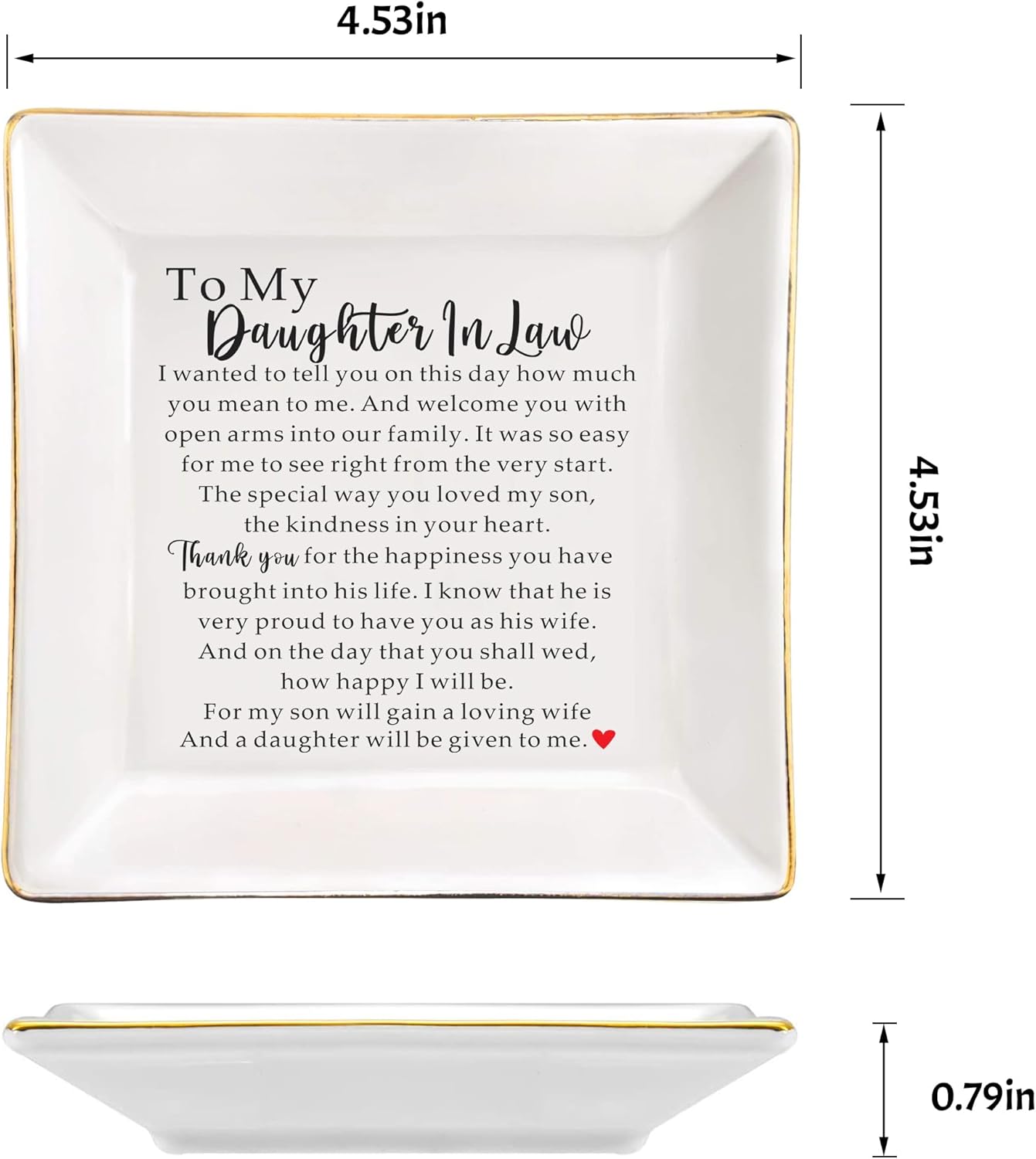 Ceramic Jewelry Tray Dish / 2-daughter In Law