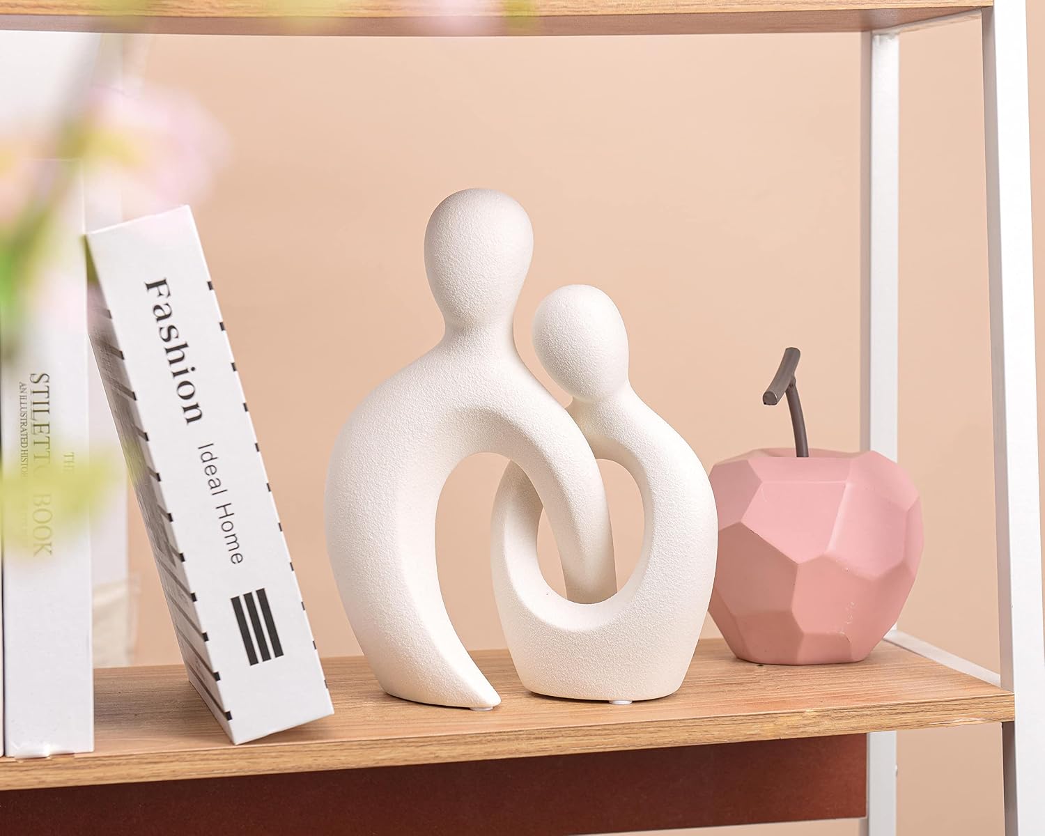 Abstract Lover Statue / White